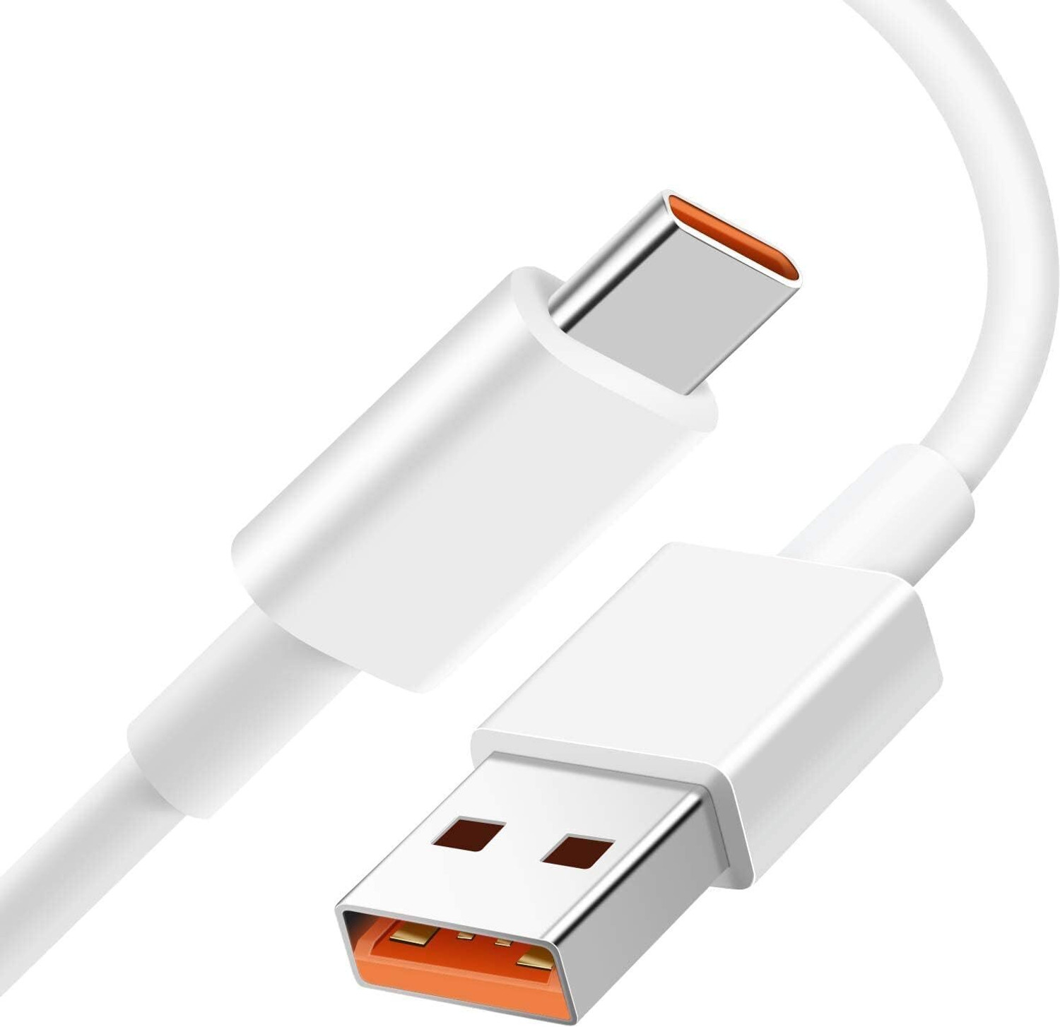 Image of Mi Type C 1 m 6A HyperCharge 120w Cable (Compatible with Mobile, Tablet, Laptop, Powerbank, White, USB Type A To USB Type C)