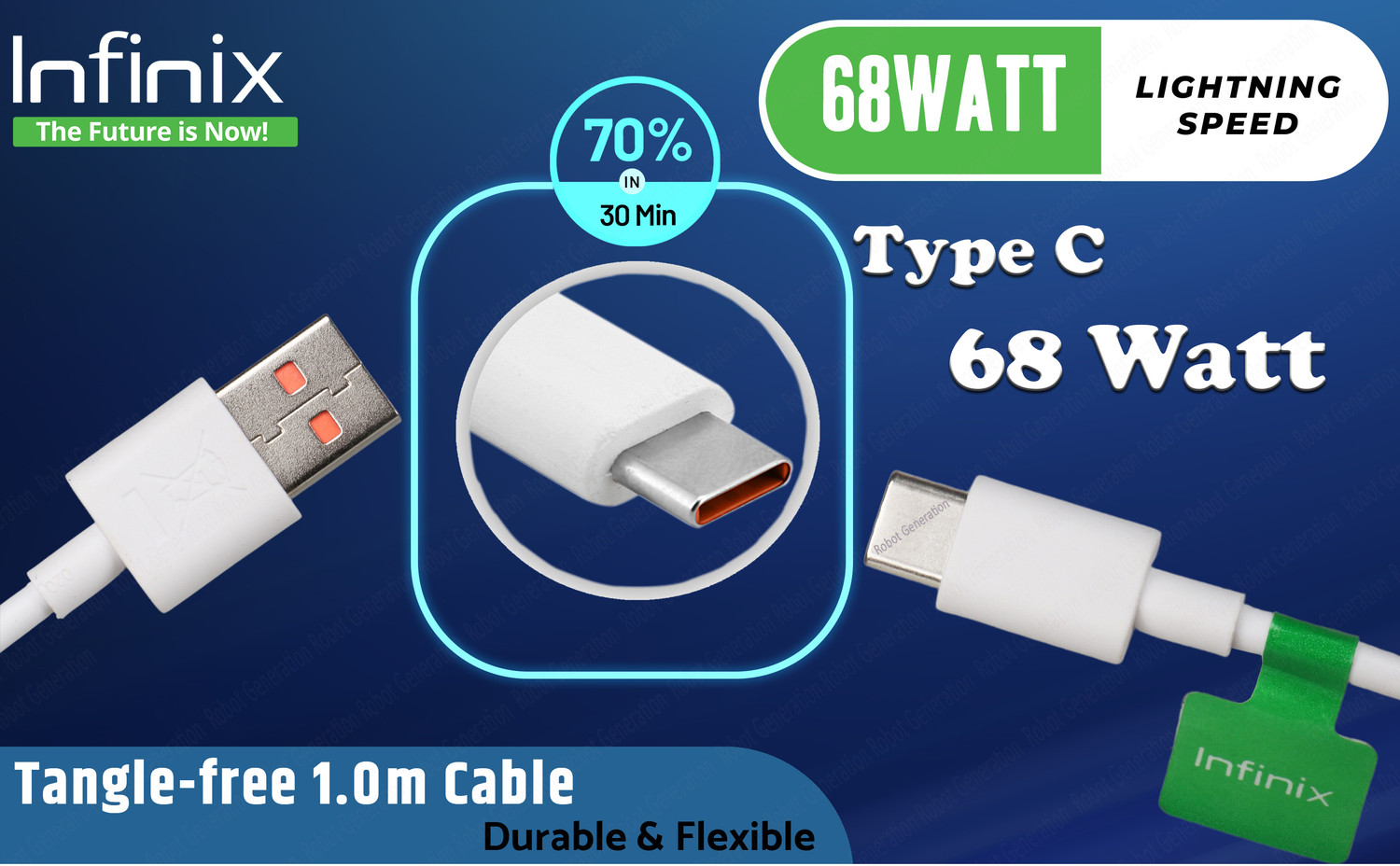 Image of UTRAX Micro USB Cable 1 m 36W /3.0AMP Fast Charging Nylon Braided with 20000+ Bending Life Span (Compatible with All Micro USB Supported Devices, Red, One Cable, NA)
