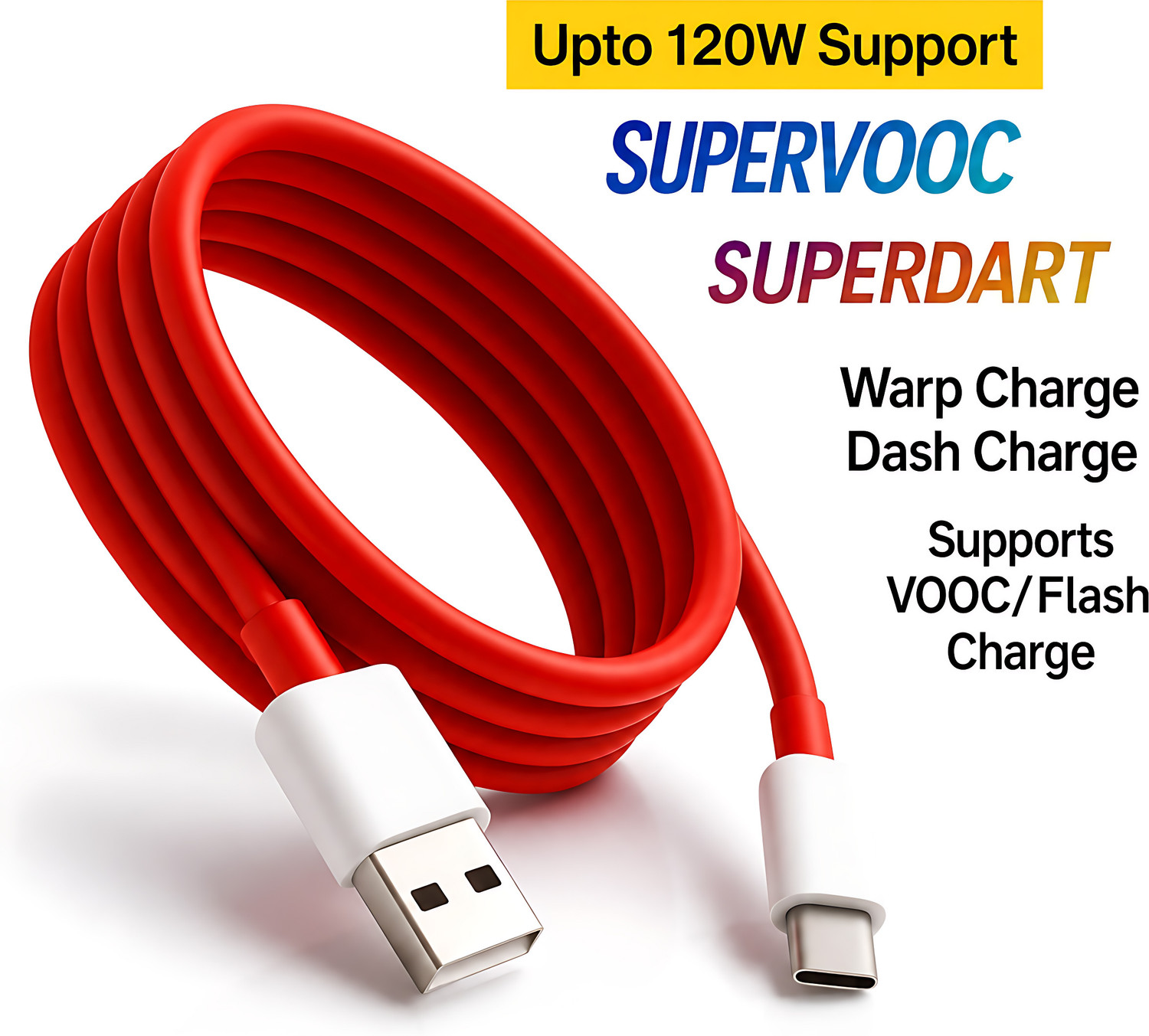 Image of ORAIMO Type C 1 m CandyLine 2 OCD-121C 2.4A Fast Charging Hi-Speed Sync (Compatible with ALL DEVICES, Black, One Cable, USB Type A To USB Type C)