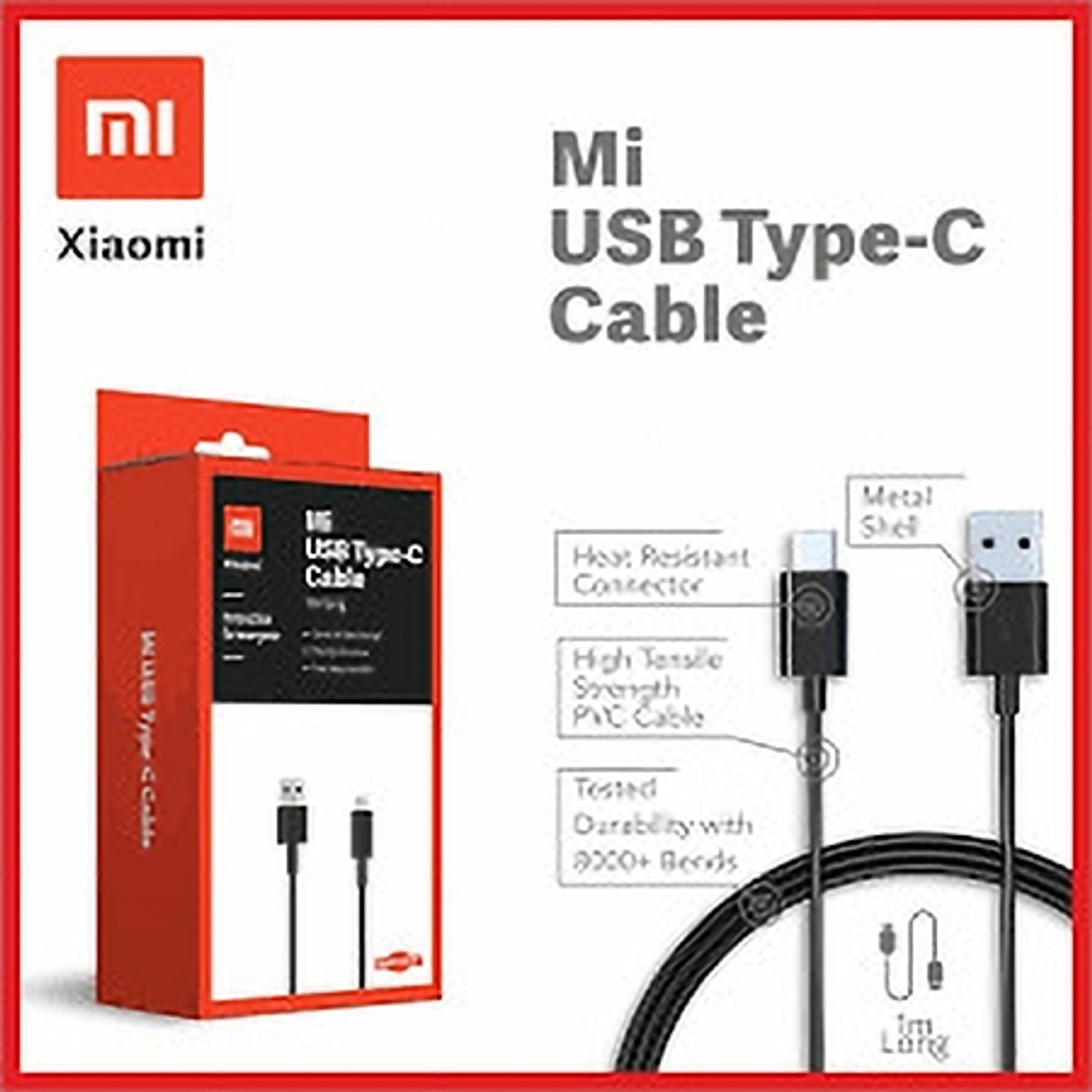 Image of REDMI Type C 1 m USB TYPE C FAST CHARGING CABLE (Compatible with ALL DEVICES, Black, USB Type A To USB Type C)