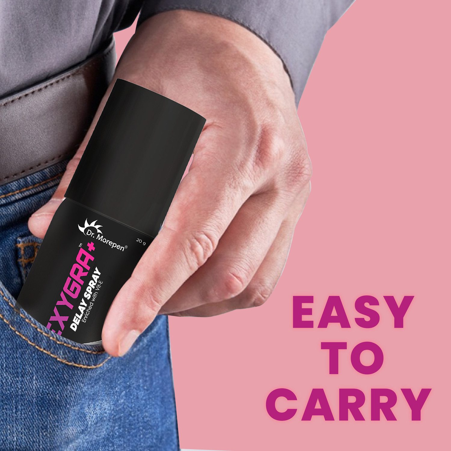 Image of Dr. Morepen Exygra+ Delay Spray With Strawberry Fragrance |No Side Effects (20 g)