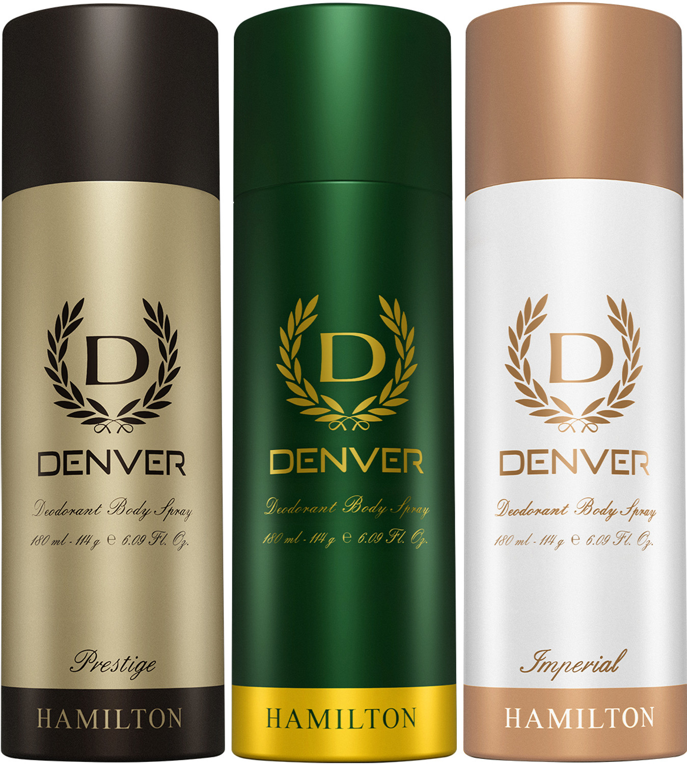 Image of DENVER HAMILTON Deodorant Spray - For Men Provides 24-hour odor protection Body Spray - For Men (50 ml, Pack of 4)