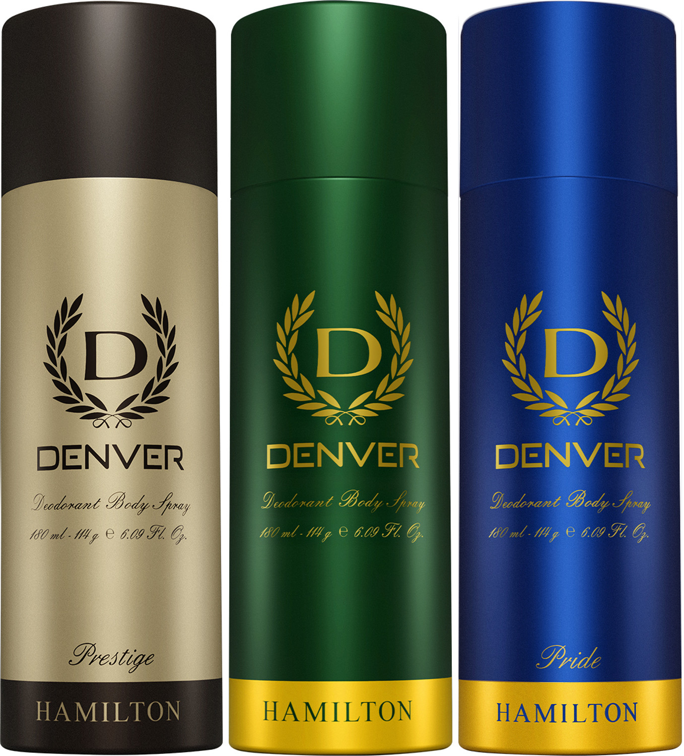 Image of DENVER HAMILTON Deodorant Spray - For Men Provides 24-hour odor protection Body Spray - For Men (50 ml, Pack of 4)