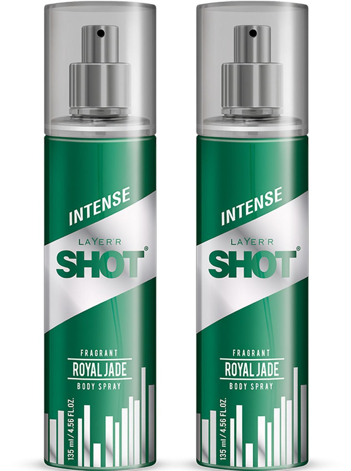 LAYER'R Shot Royal Jade Long Lasting Body Spray - For Men (270 ml, Pack of 2) - Image 1
