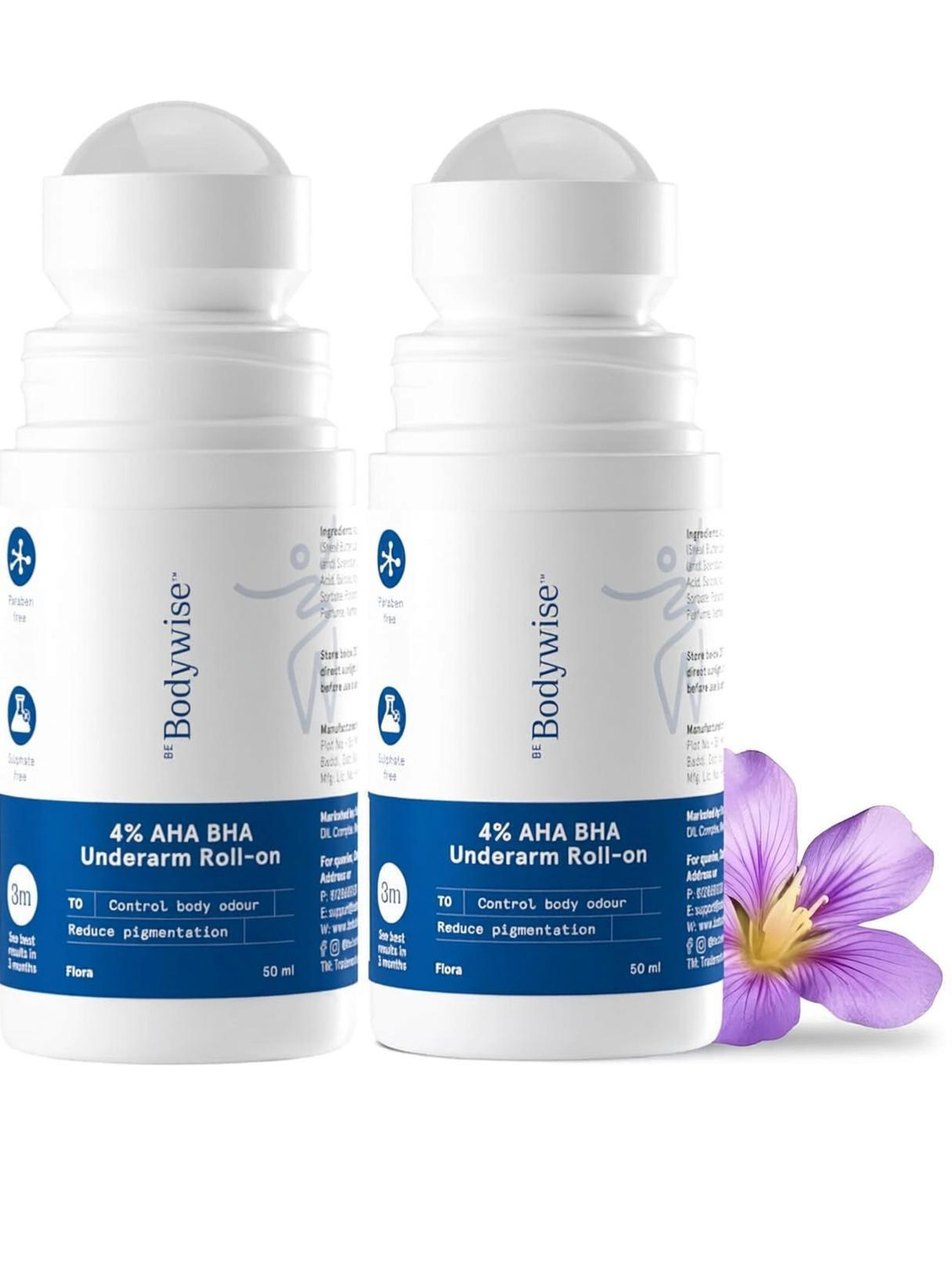 Be Bodywise 4% AHA BHA Underarm Roll On 50ml - Image 1