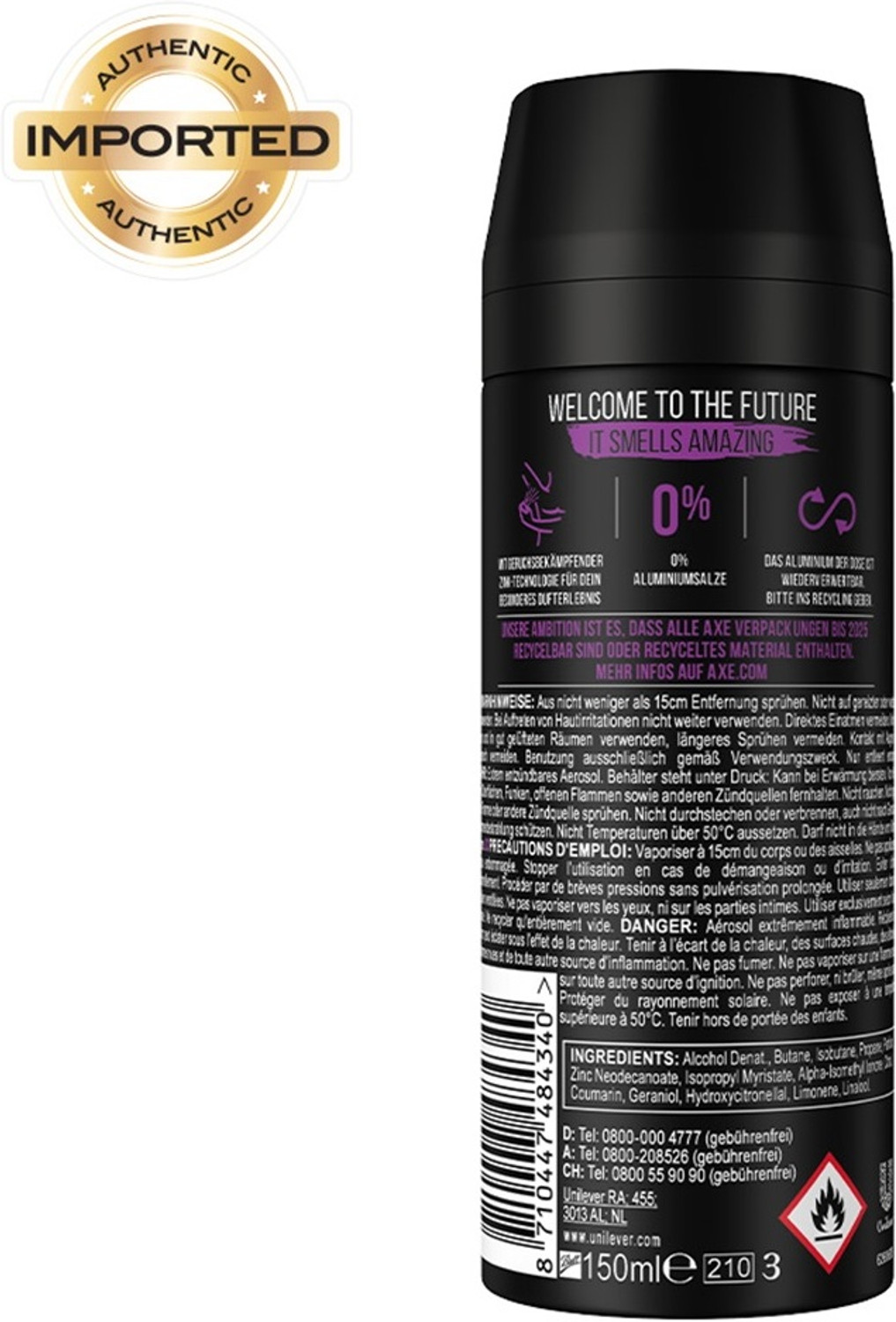 Image of AXE Excite Deodorant Body Spray Perfume Body Spray - For Men (150 ml)