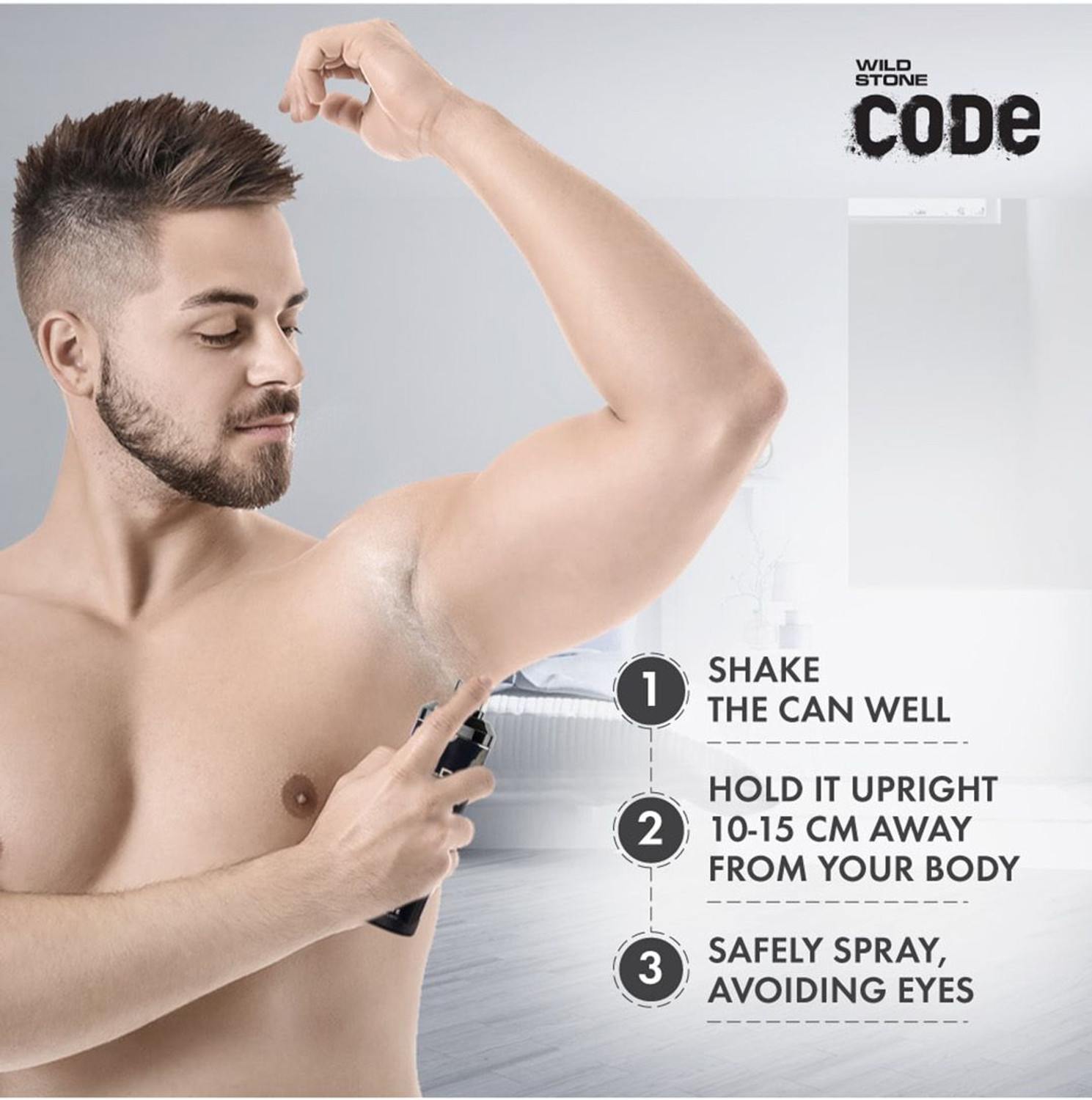 Image of Wild Stone Code Chrome Deodorant Body Spray Body Spray - For Men (120 ml)