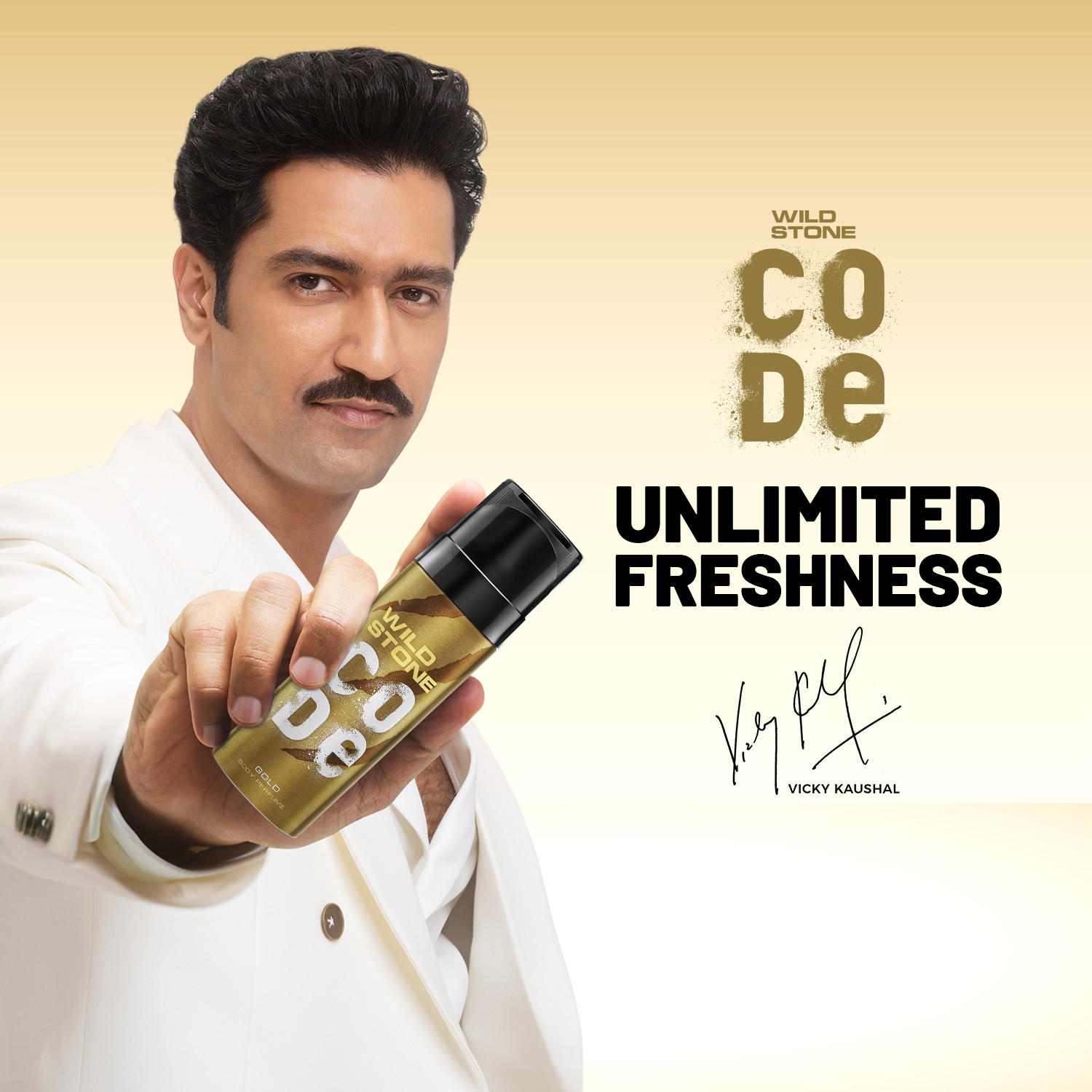 Image of Wild Stone CODE Gold, Titanium & Iridium Long Lasting Deodorant for Men (150 ml each) Body Spray - For Men (450 ml, Pack of 3)