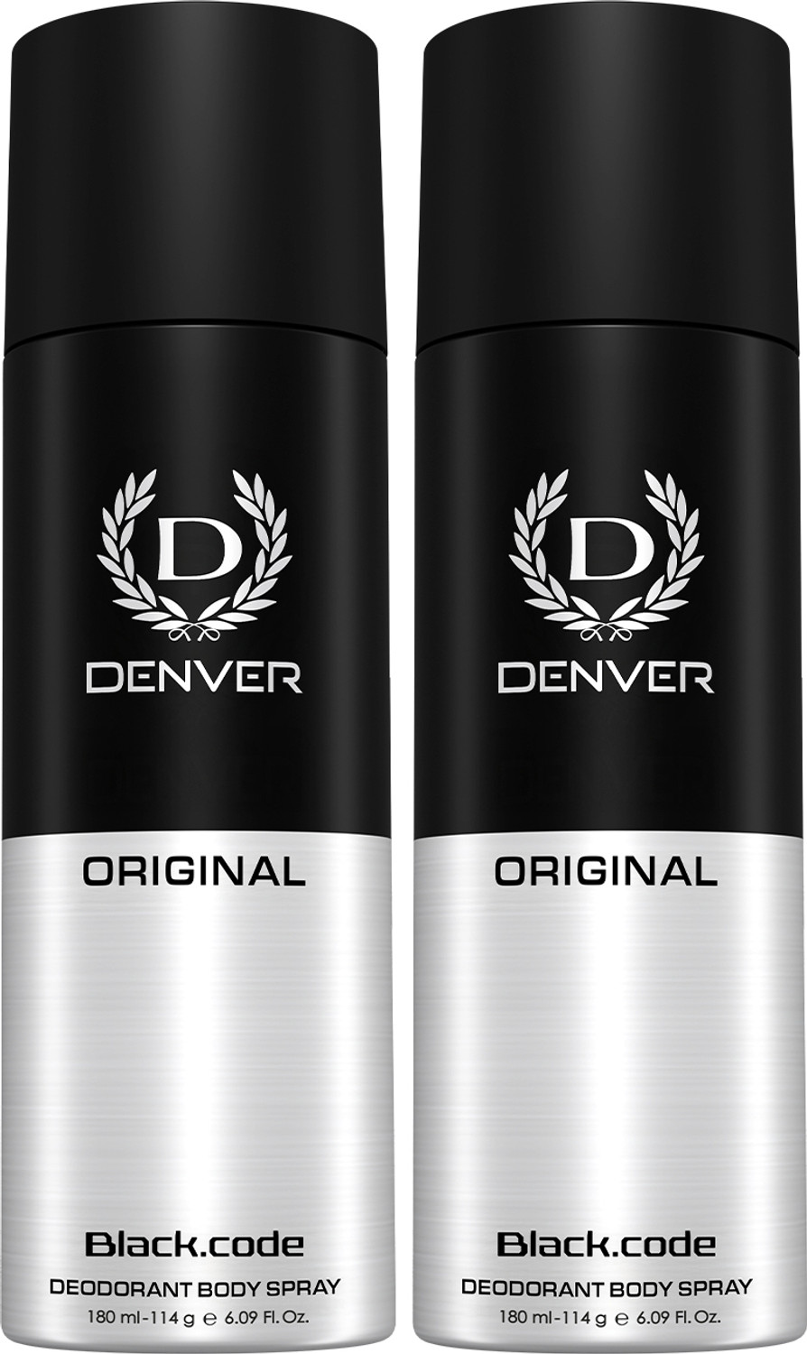 DENVER Original Blackcode Body Spray 360ml (Pack of 2) - Image 1