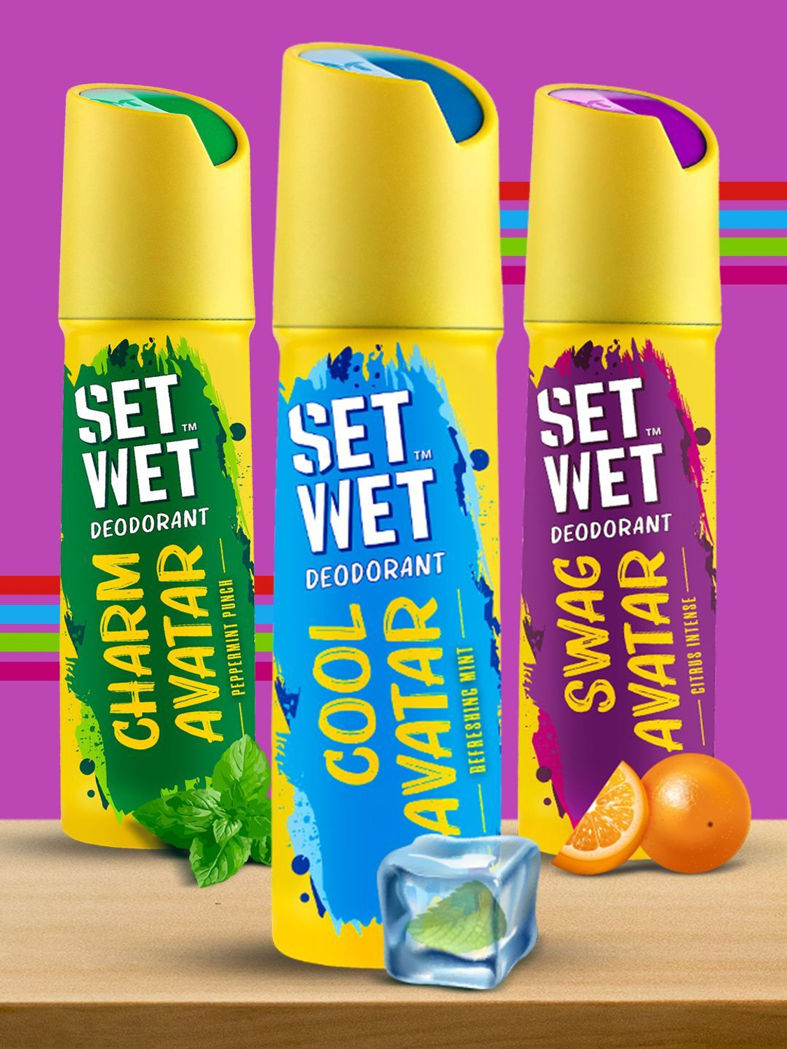 SET WET Cool, Charm and Swag Deodorant Spray 450ml - Image 1