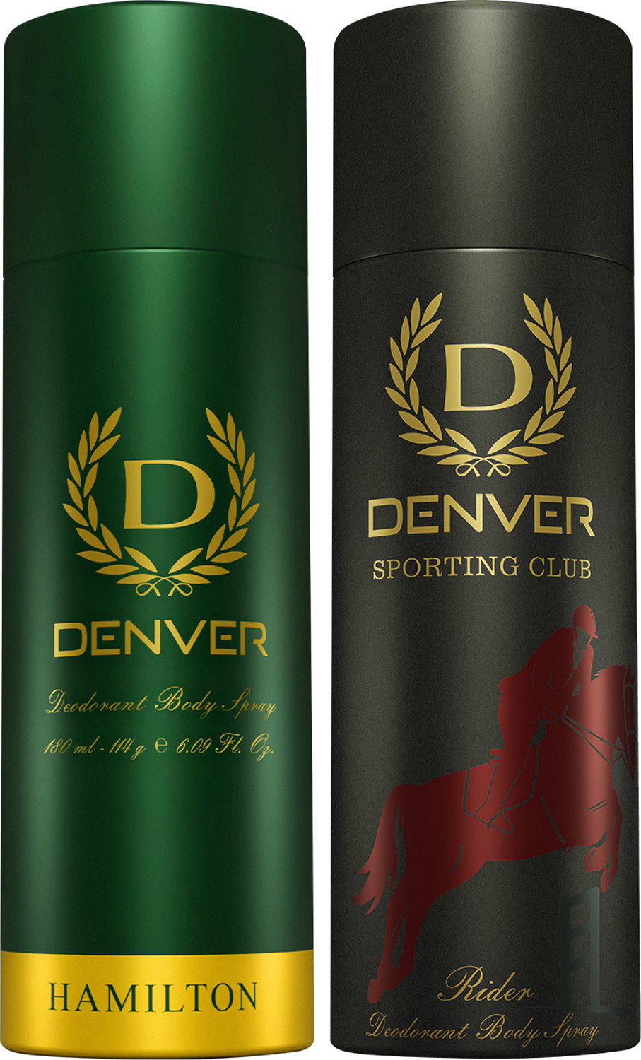DENVER Hamilton and Rider Body Spray - For Men (360 ml, Pack of 2) - Image 1
