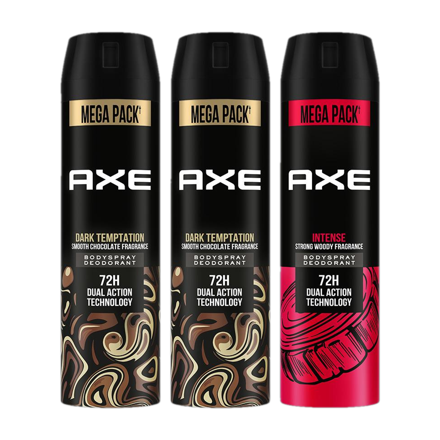 AXE Dark Temptation and Intense Deodorant Spray - For Men