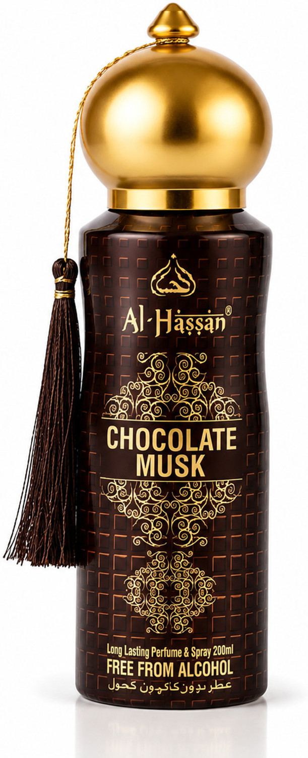 Al - Hassan Chocolate Musk Fragrance Spray 200ml - Image 1