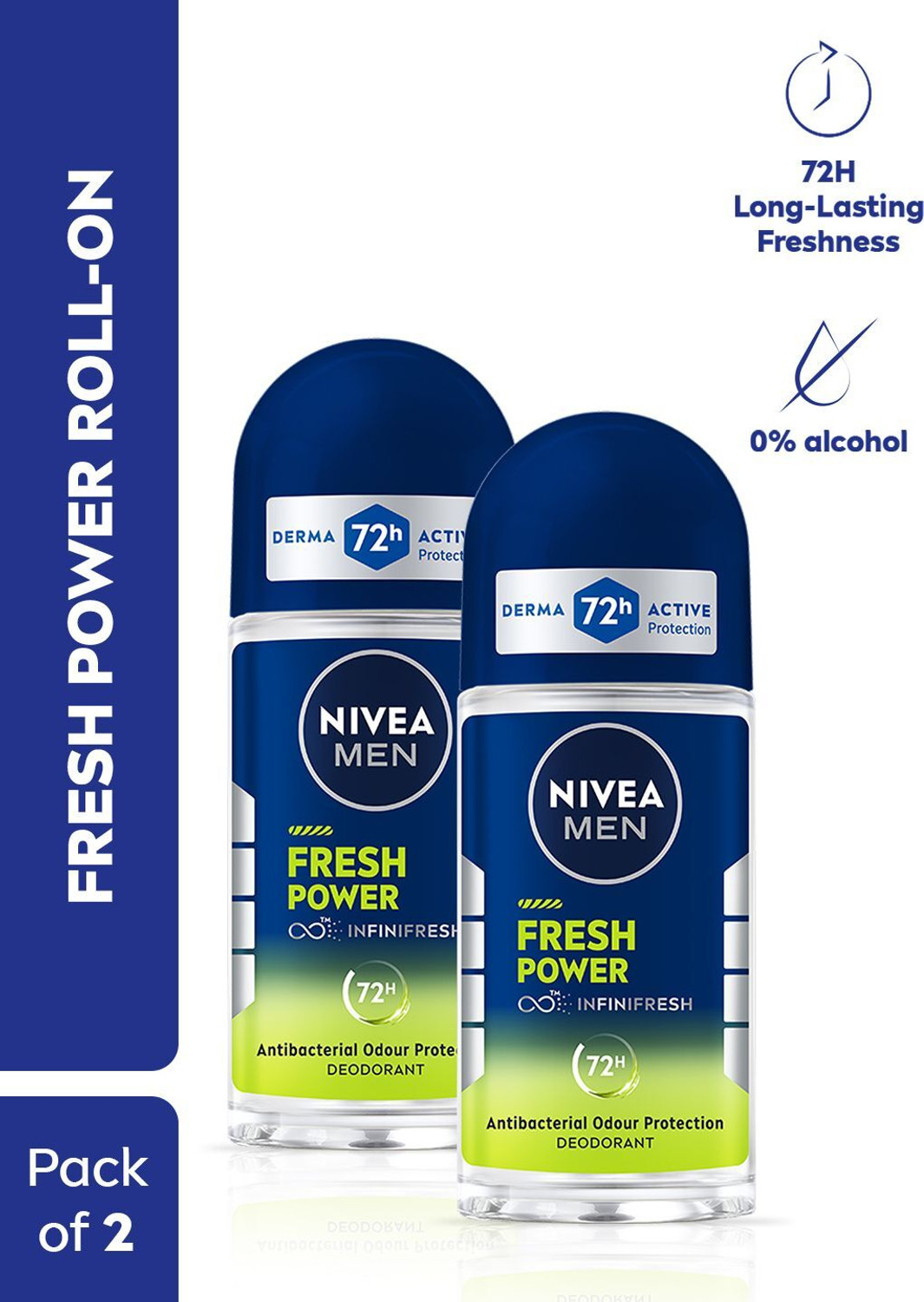 Nivea Men Fresh Power Deodorant Roll-on 50ml - Image 1