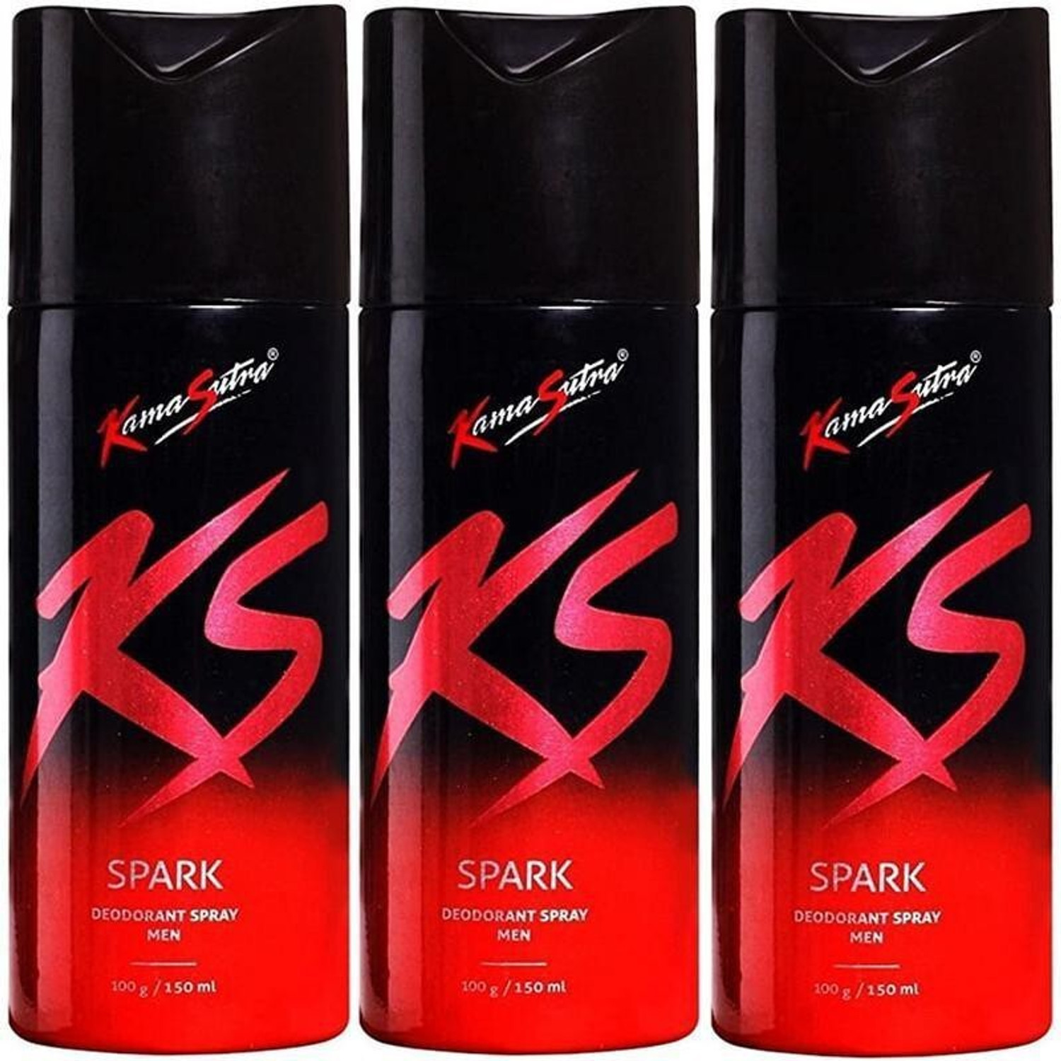 Kamasutra Spark Deodorant Spray for Pack of 3 · 450 ml (1.35 L total) - Image 1