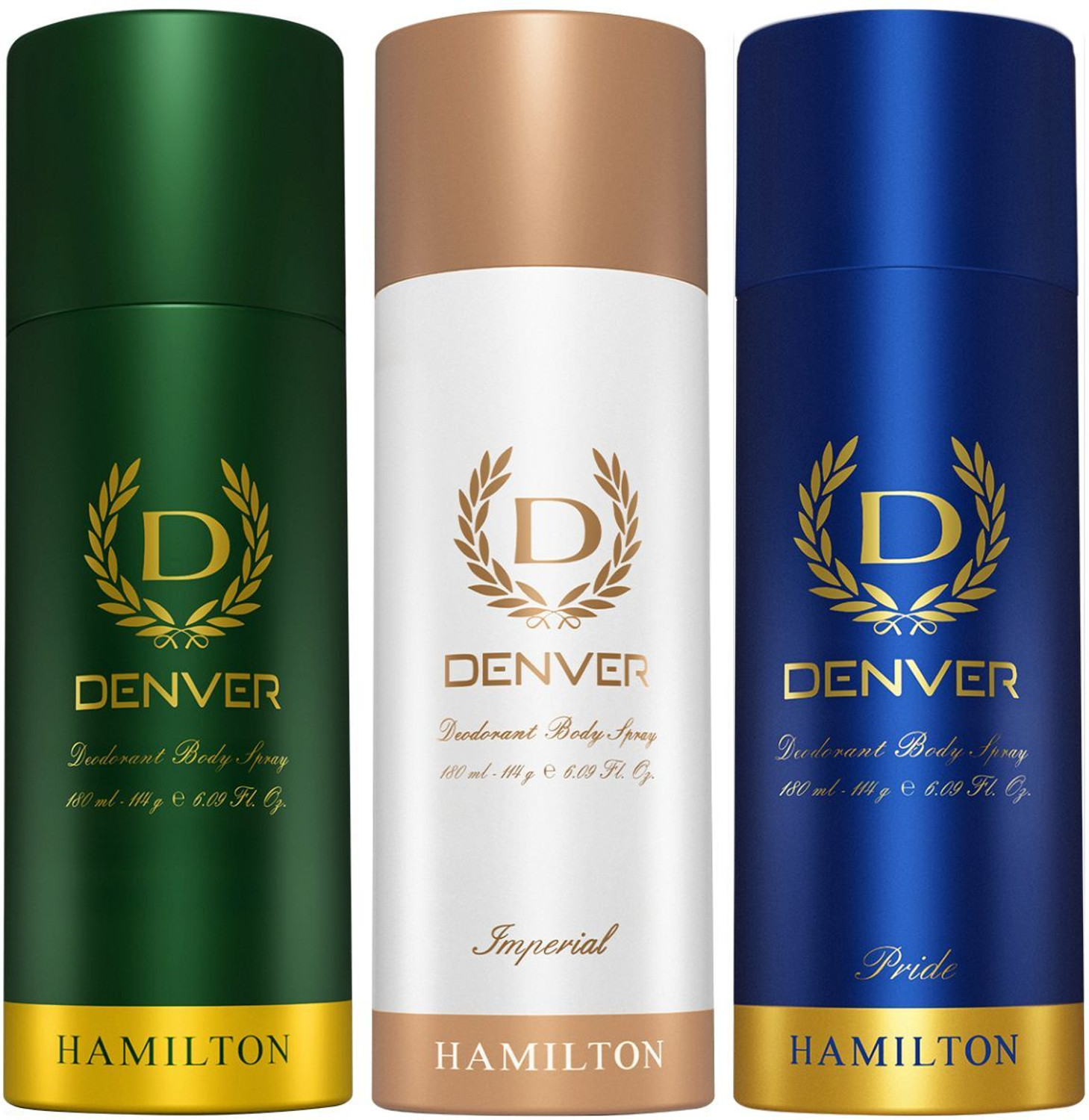 Image of DENVER HAMILTON Deodorant Spray - For Men Provides 24-hour odor protection Body Spray - For Men (50 ml, Pack of 4)