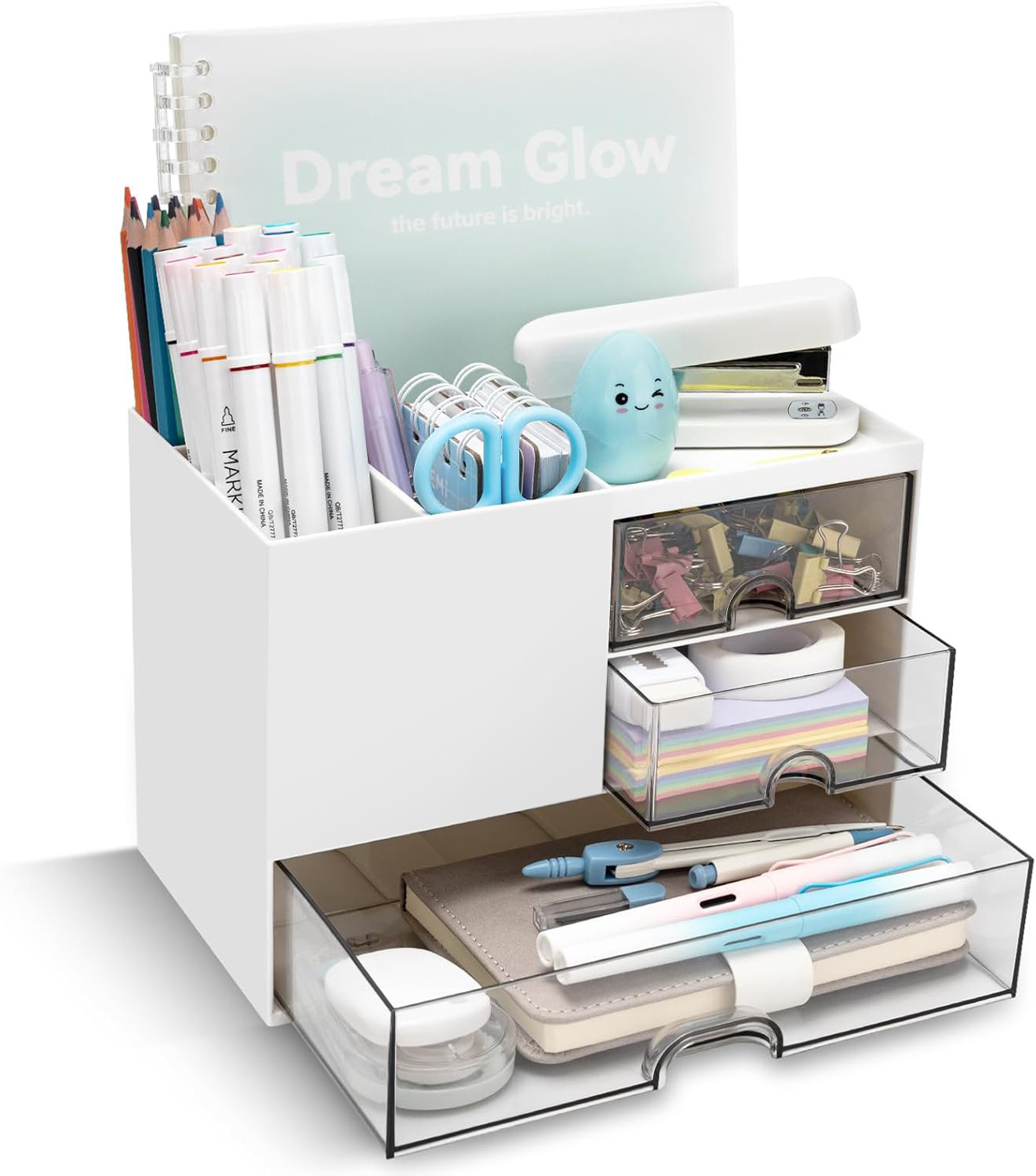 BloomKitchen 5 Compartment Plastic Desk Organizer - Image 1