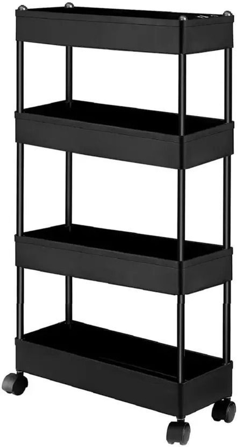 Image of VM BOND Multi-Purpose Plastic Storage Organizer 3-Tier Rack with Wheel Bathroom & Office Plastic Kitchen Trolley (DIY(Do-It-Yourself))