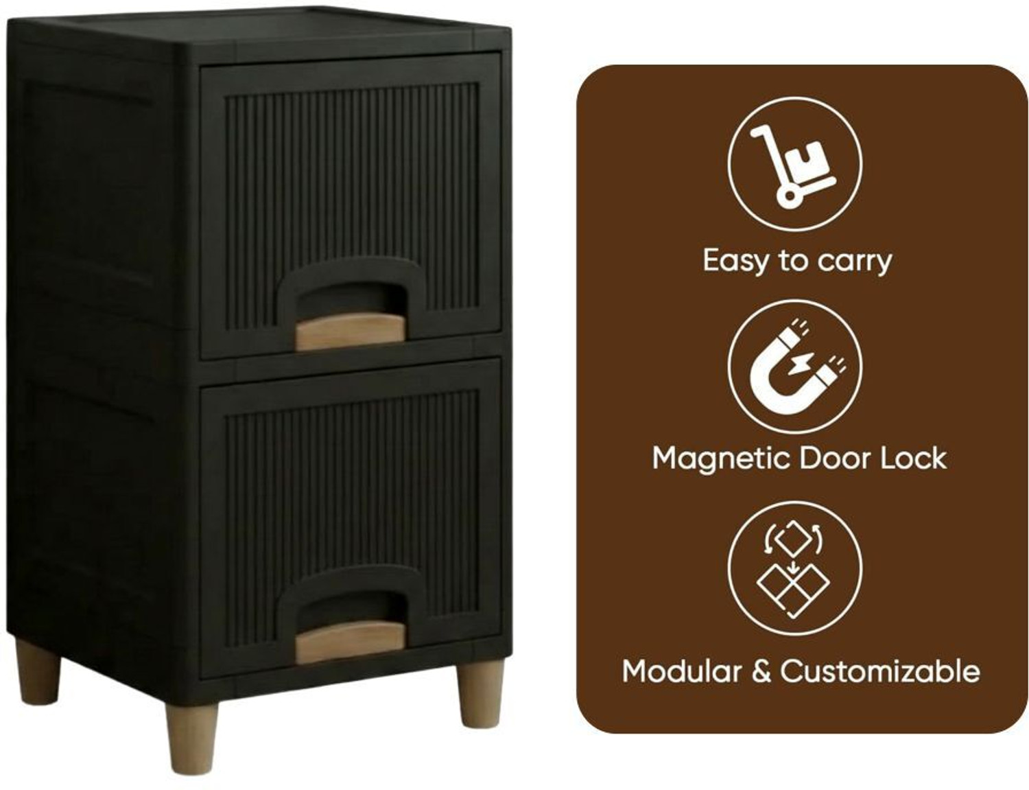 Image of MAXTID 5 Layer Blue Elegant Storage Box for Hospital Equipment and Supplies Plastic Free Standing Cabinet (Finish Color - blue, Door Type- Frameless Sliding, DIY(Do-It-Yourself))