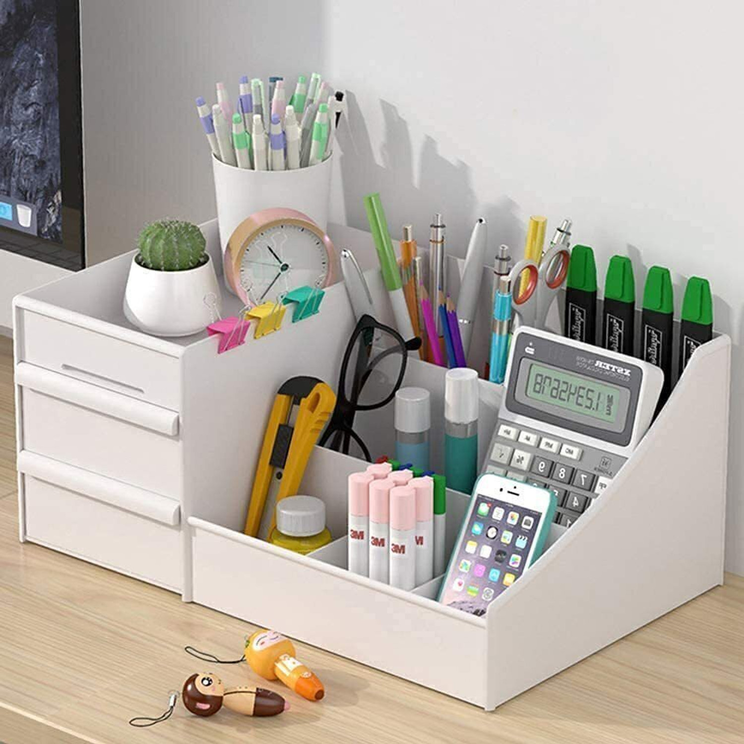 Image of Shivom 1 Compartments plastic Document File Tray Organizer / Office Desk Paper Holder / Multi-Tier Plastic File Rack for Home & Office (White)