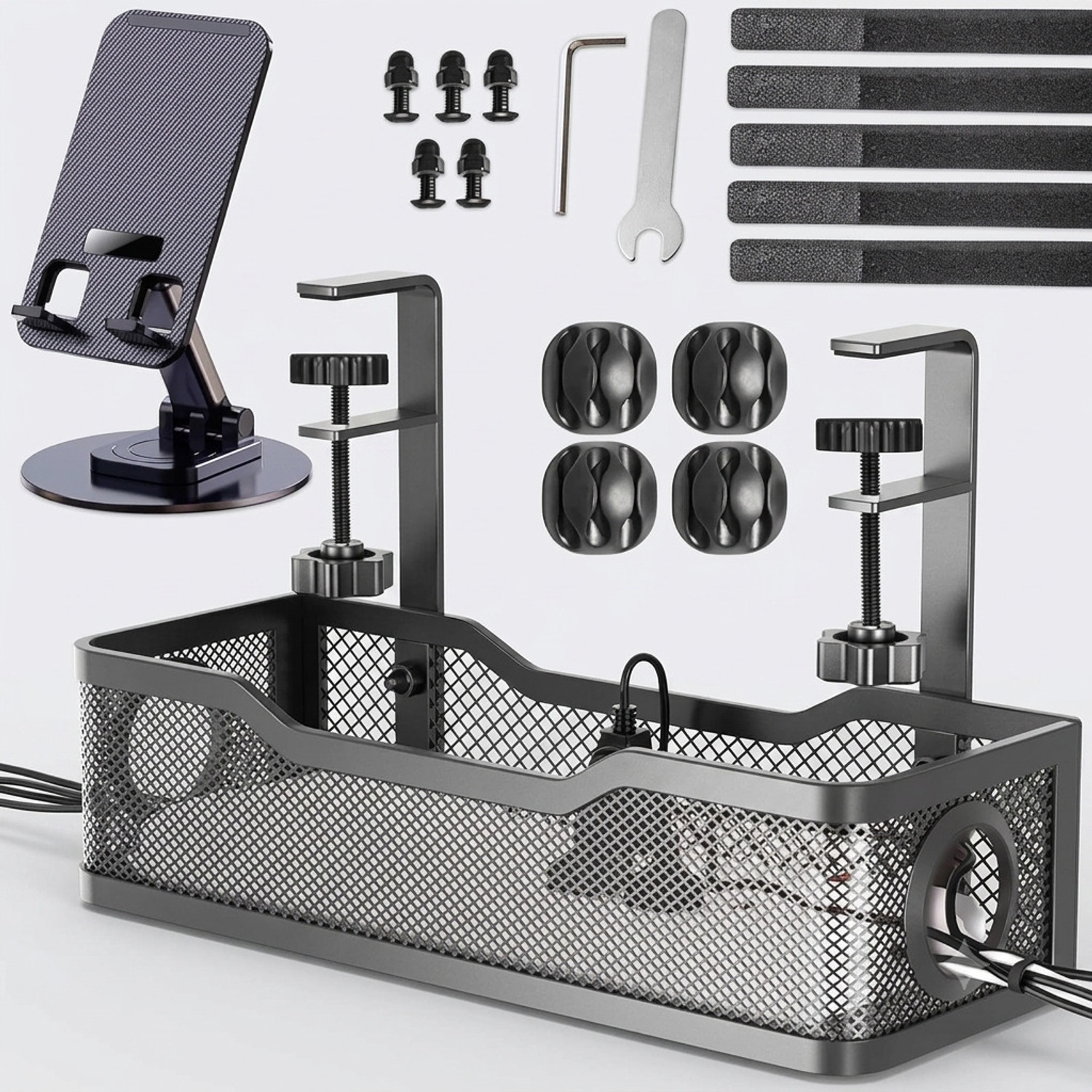 Baytwell 1 Compartment Metal Cable Management Tray - Image 6