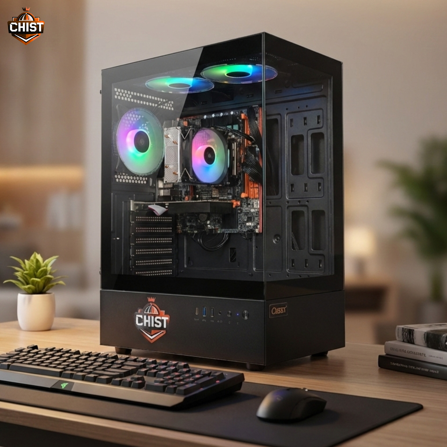 Image of chist Core i7 (16 GB / 512 GB / Windows 10) Assembled Desktop Computer (24 inch Display)