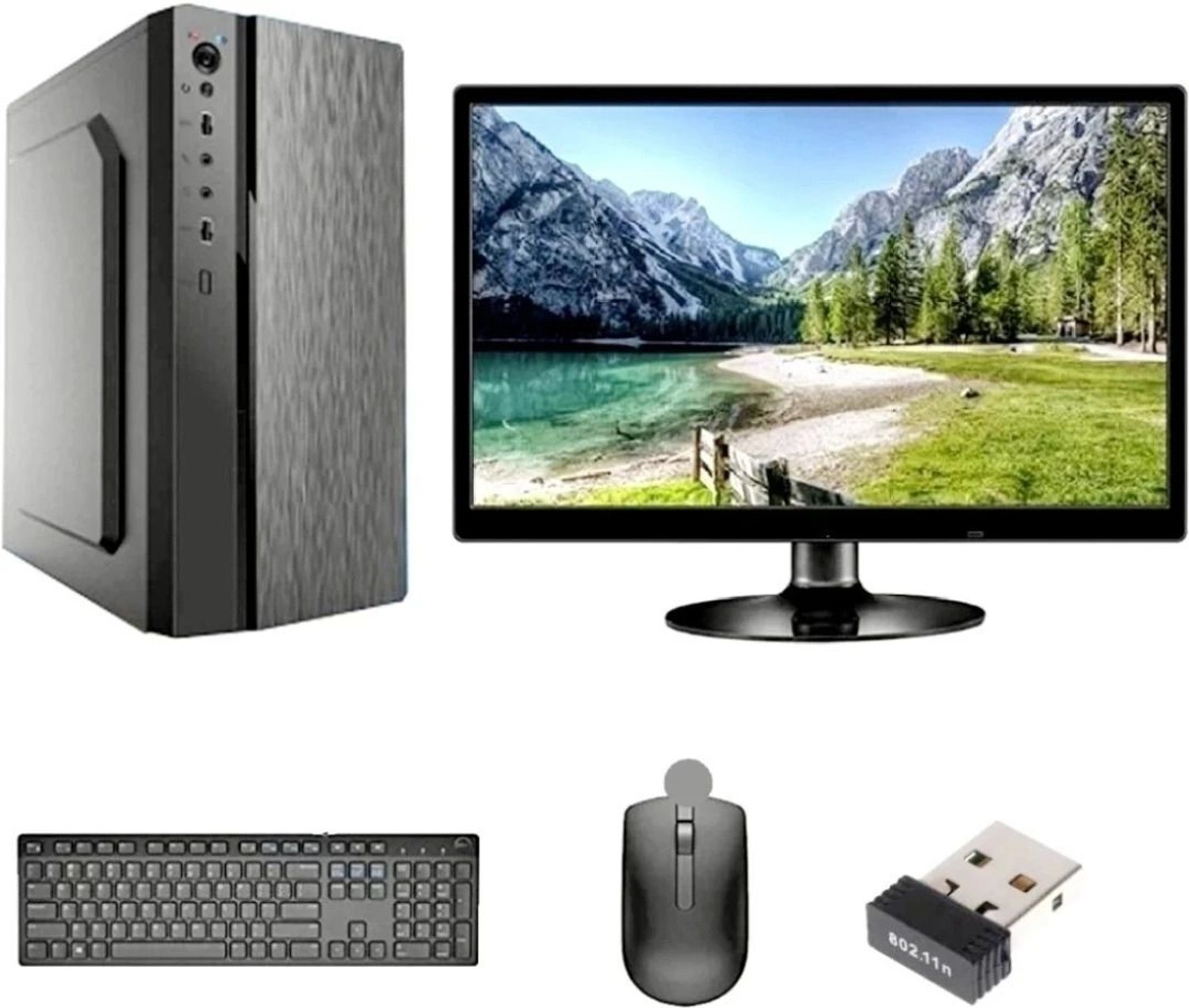 Image of chist Core i7 (16 GB / 512 GB / Windows 10) Assembled Desktop Computer (24 inch Display)