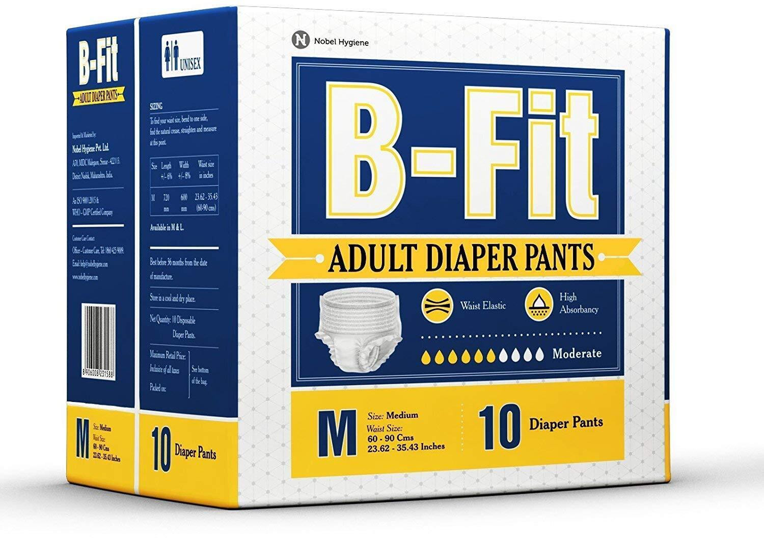 Image of B-FIT Adult Diapers Pant Adult Diapers - M (8 Pieces)