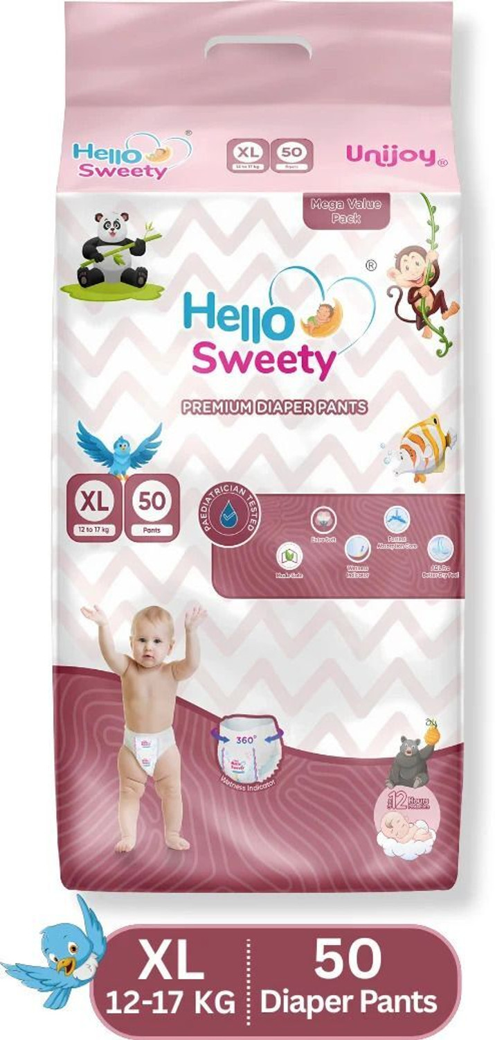 Image of ARKABABYBLOOM Easy Diaper Pants with Rash Protection and 3x Faster absorption Technology Pant Diapers - XL (64 Pieces)