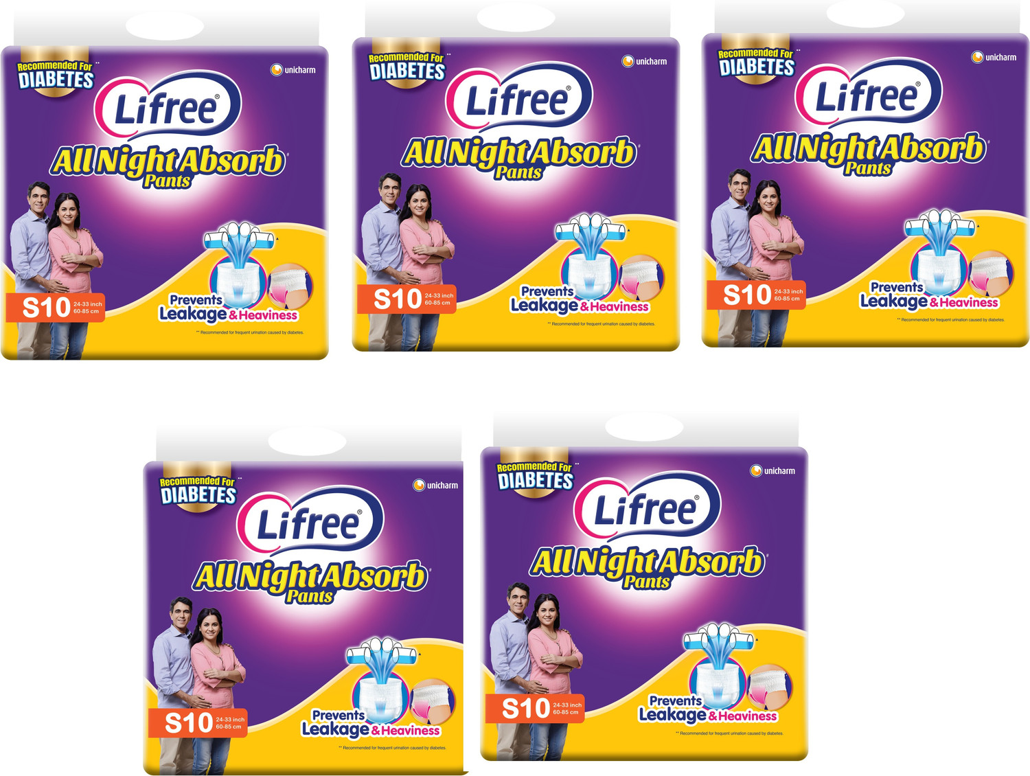 Image of EVELANCE Extra Large Adult Diaper Pants Premium | Waist Size (35-60 Inches) Adult Diapers - XL (80 Pieces)