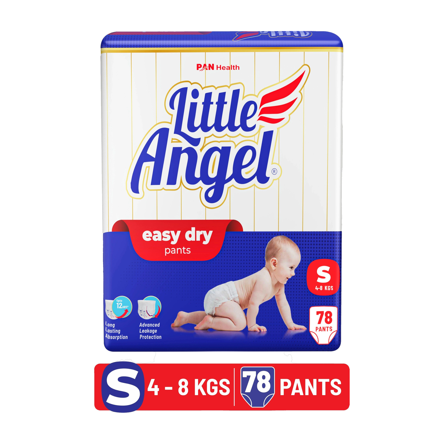 Little Angel Easy Dry Pant Diapers - S (78 Pieces) - Image 1