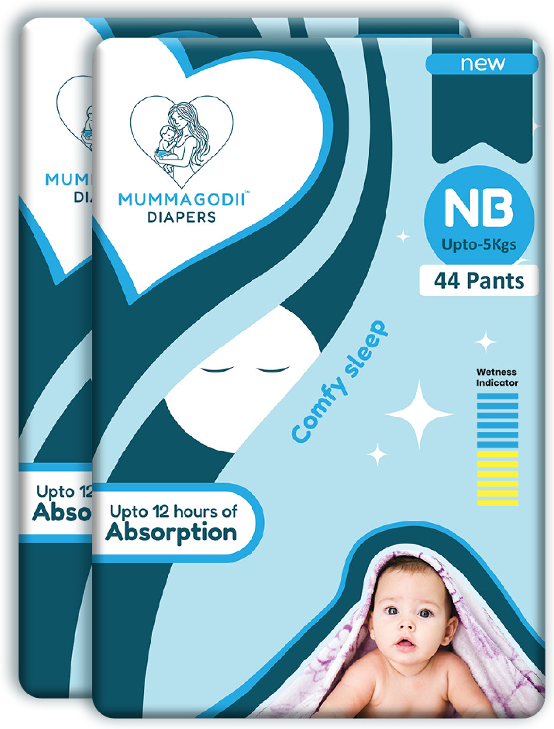 Image of KiddySoft Soft & Comfortable Baby Pant Diapers Tape Diapers - New Born (88 Pieces)