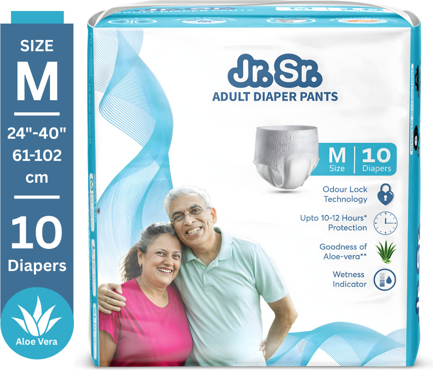 Image of Dr pedical Imported Adult Diaper for Women and Men, 24 Hours Protection, 80-120 Cm, 8 Pcs Adult Diapers - M