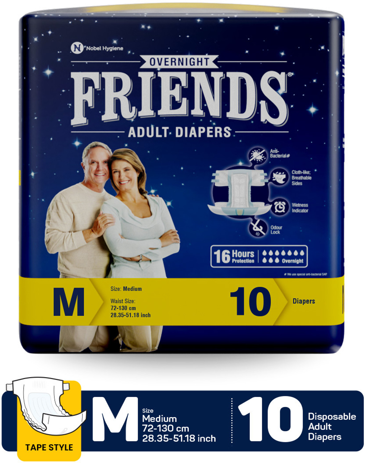 Image of B-FIT Adult Diapers Pant Adult Diapers - M (8 Pieces)