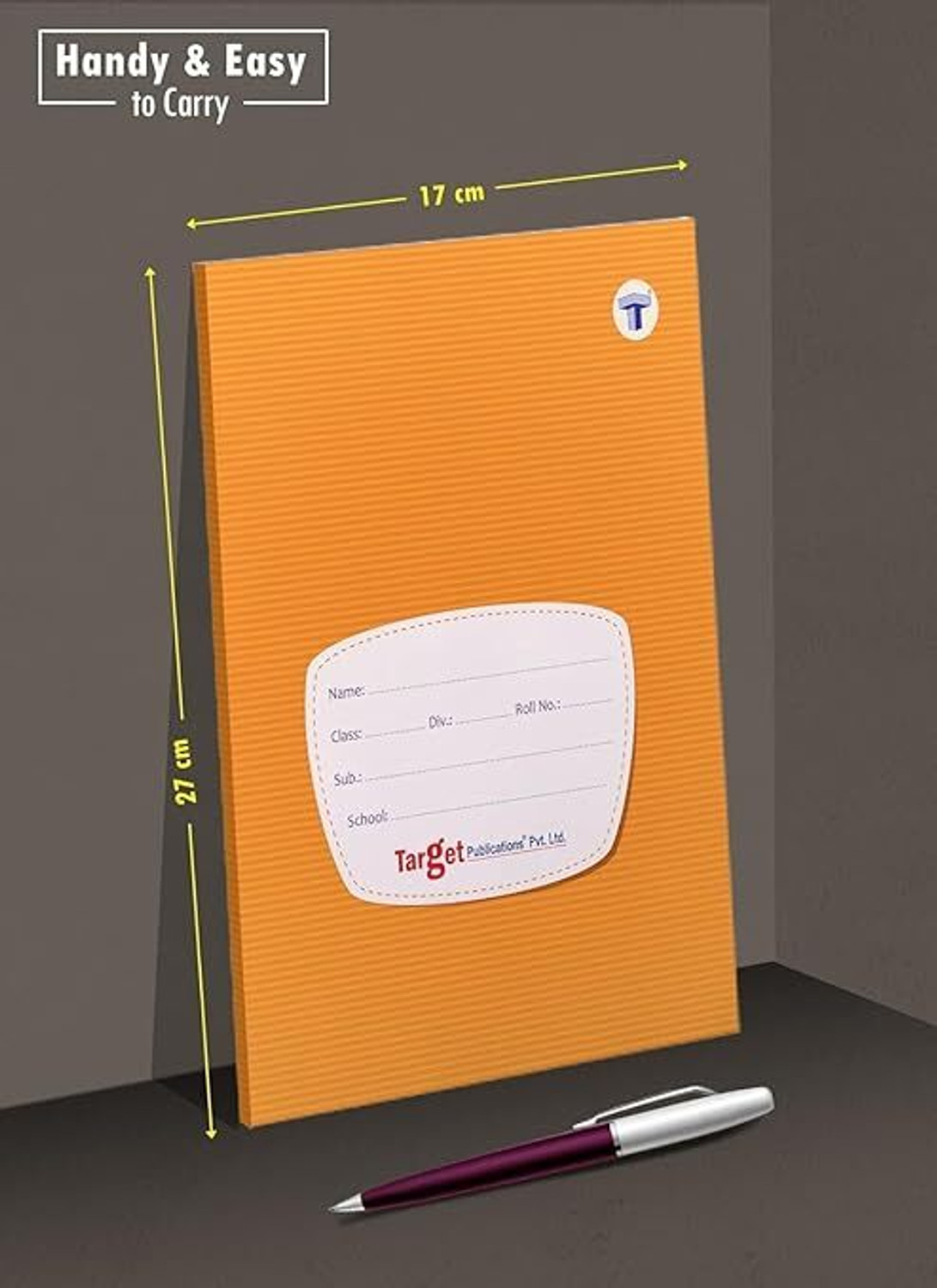 Image of Target Publications Single Line Notebooks | One Side Blank /Unruled & One Side Ruled | 172 Pages Regular Notebook One Side Blank & One Side Ruled 172 Pages (Brown, Pack of 5)