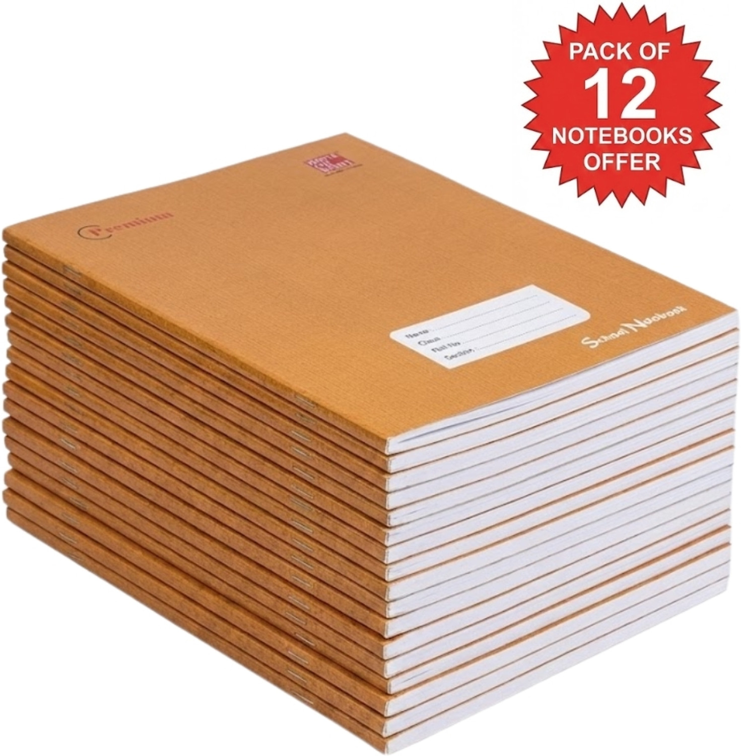 Image of JPPL Orange Notebook Cover Roll 14 Inch x 3 Meter Book Wrapping Sheet Regular Notebook Unruled 0 Pages (Orange, Pack of 8)