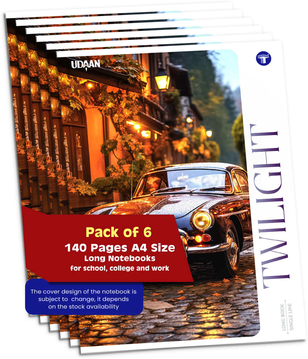 Image of Target Publications Single Line Notebooks | One Side Blank /Unruled & One Side Ruled | 172 Pages Regular Notebook One Side Blank & One Side Ruled 172 Pages (Brown, Pack of 5)