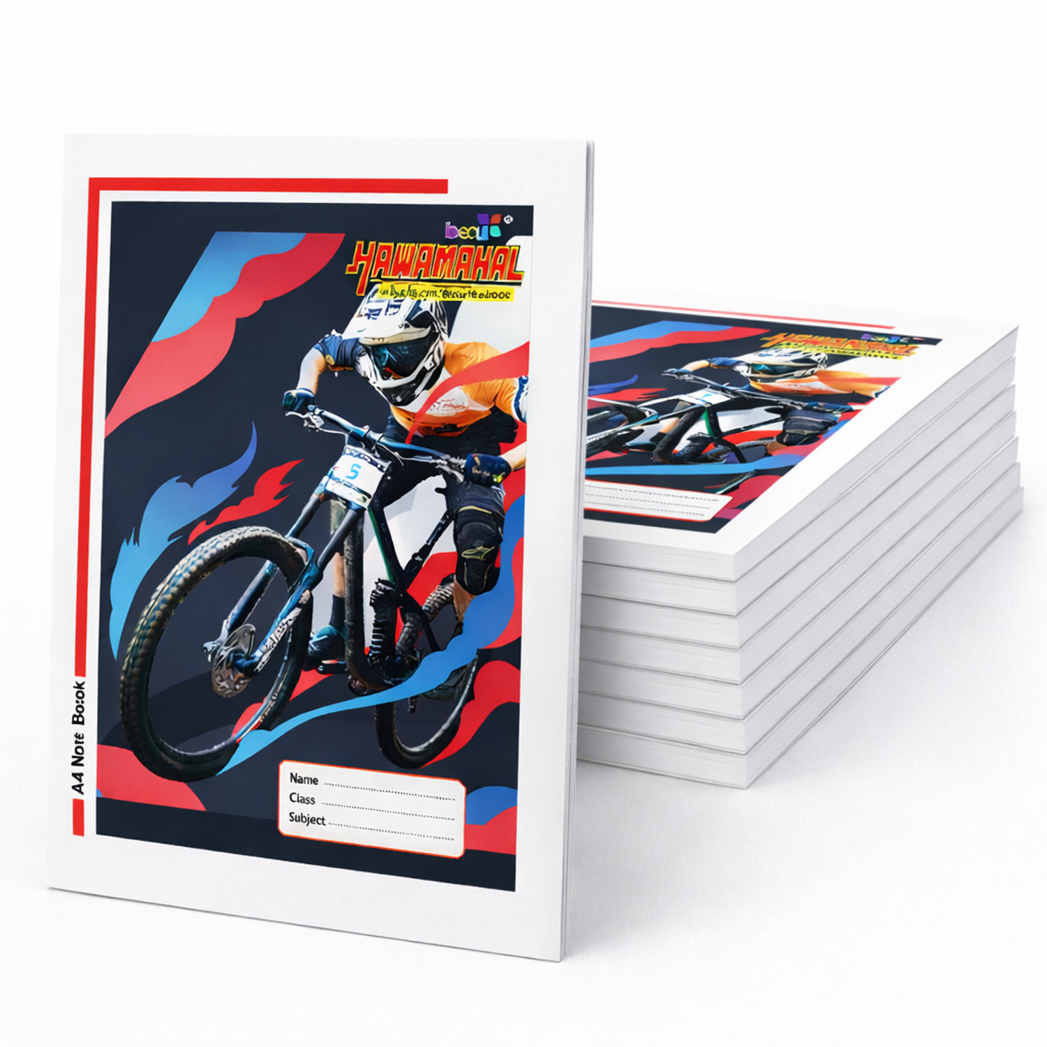Image of Target Publications Small Notebooks Four Line (76 Ruled Pages) | Soft Brown Cover | 18 cm x 24 cm Approx | Red and Blue Line Writing Practice Books with Page Numbers | Pack of 12 Books | GSM 58 Regular Notebook Ruled Pages 912 Pages (Brown, Pack of 12)