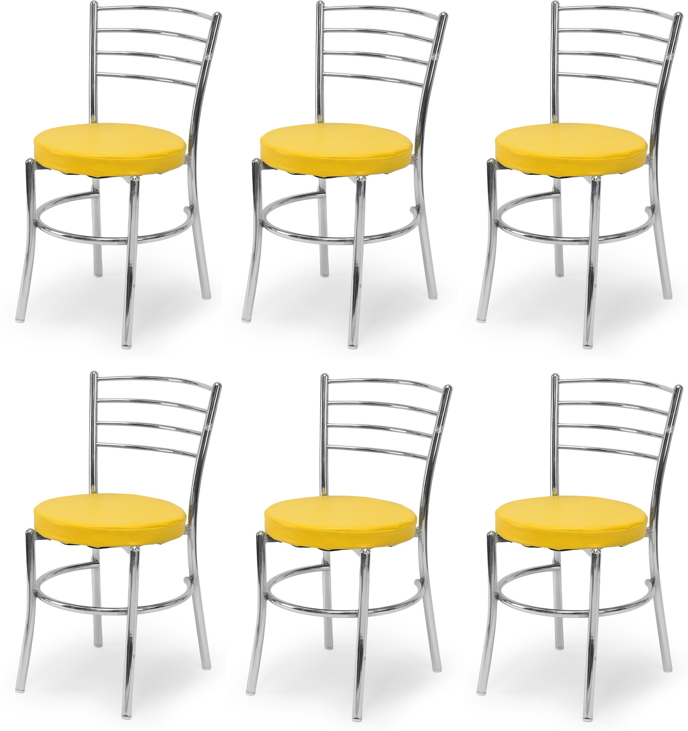 Image of NEW GOYAL FURNITURE Leatherette Dining Chair (Set of 8, Finish Color - BLUE)