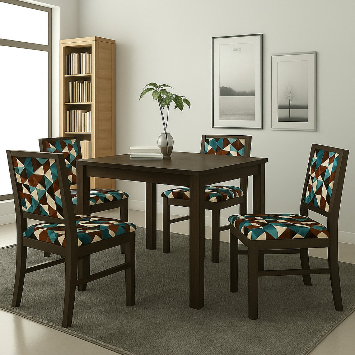 Kendalwood Furniture Premium Dining Room Furniture Wooden Dining Table with 4 Chairs Solid Wood 4 Seater Dining Set Price in India - Buy Kendalwood Furniture Premium Dining Room Furniture Wooden Dining Table with 4 Chairs Solid Wood 4 Seater Dining Set online at Flipkart.com