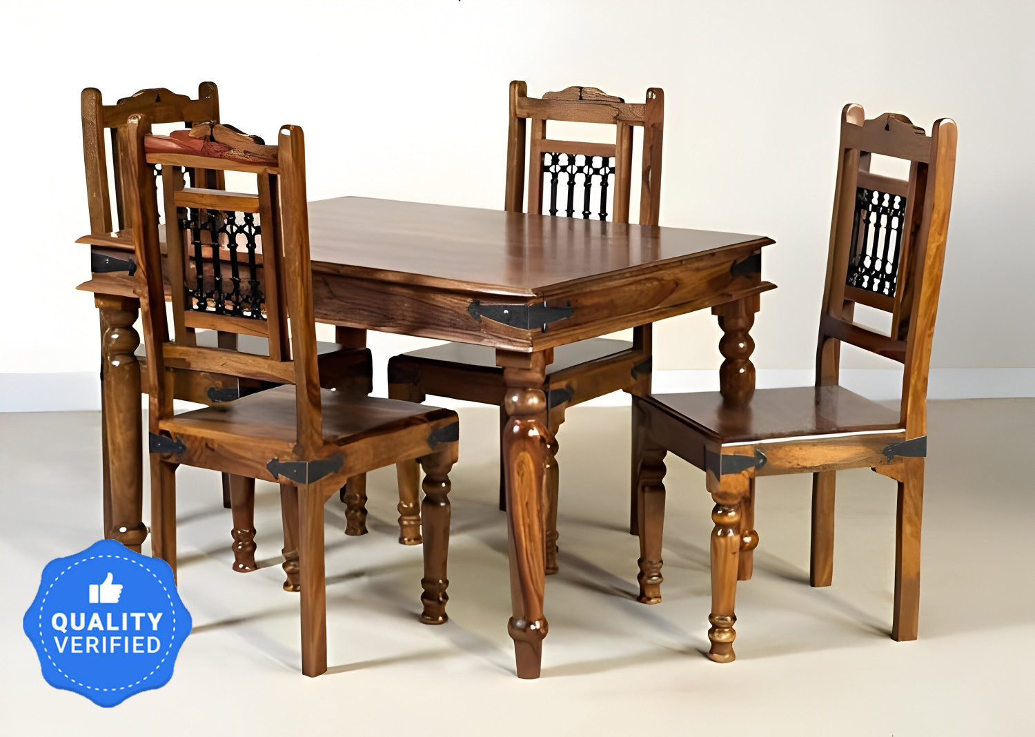 Shree Jeen Mata Enterprises Sheesham Wood 4 Seater Dining| Wooden Table Chair Set| Living Room Dining Set | Solid Wood 4 Seater Dining Set Price in India - Buy Shree Jeen Mata Enterprises Sheesham Wood 4 Seater Dining| Wooden Table Chair Set| Living Room Dining Set | Solid Wood 4 Seater Dining Set online at Flipkart.com