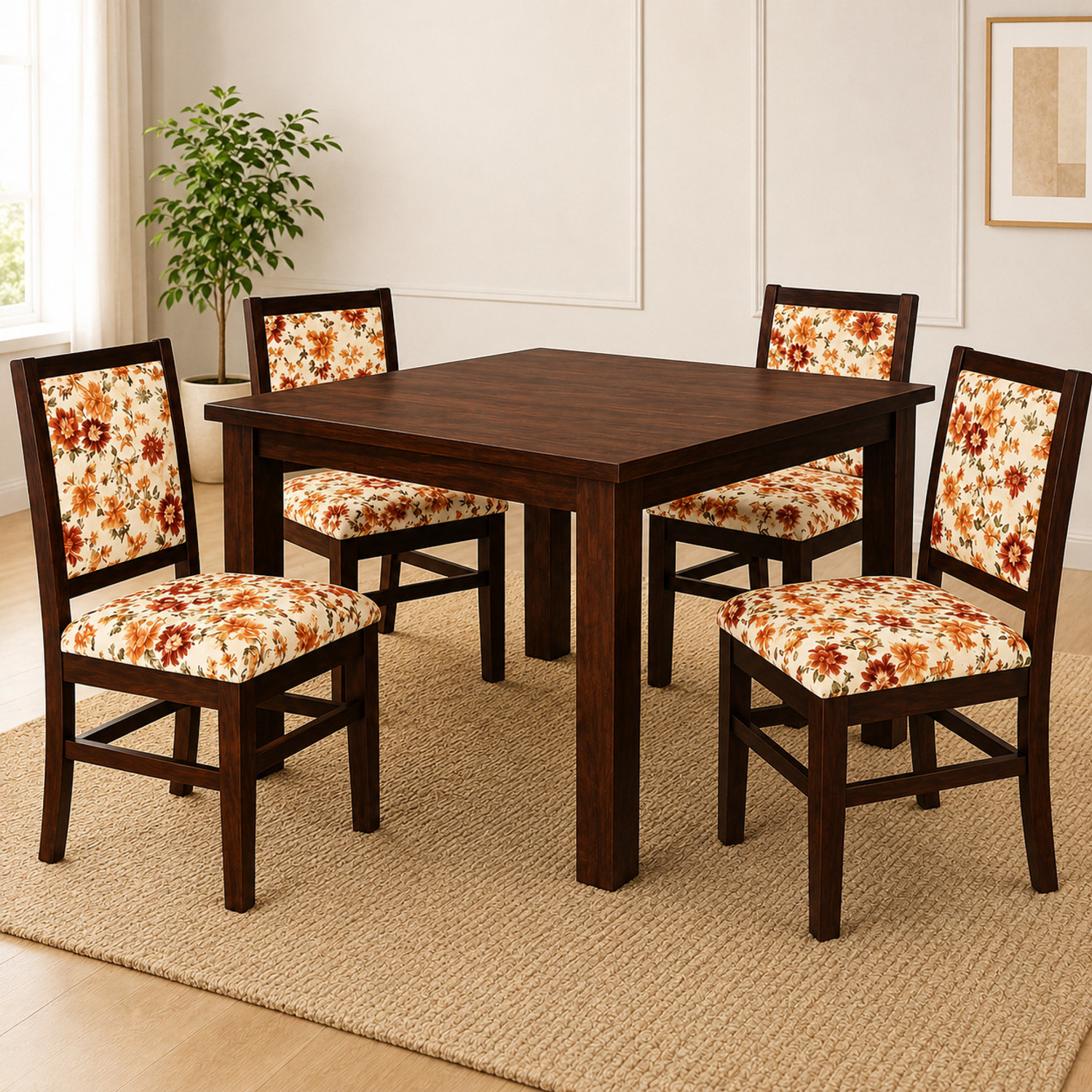Kendalwood Furniture Premium Dining Room Furniture Wooden Dining Table with 4 Chairs Solid Wood 4 Seater Dining Set Price in India - Buy Kendalwood Furniture Premium Dining Room Furniture Wooden Dining Table with 4 Chairs Solid Wood 4 Seater Dining Set online at Flipkart.com
