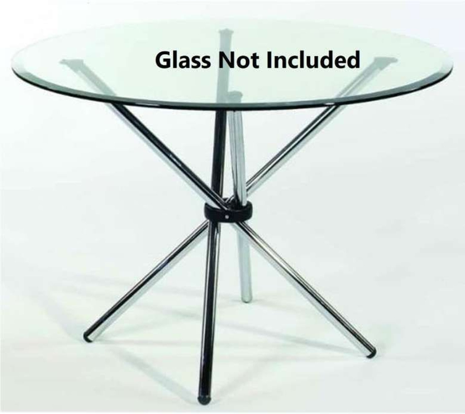 Image of suhana group Metal 4 Seater Dining Table (Finish Color - silver, Pre-assembled)