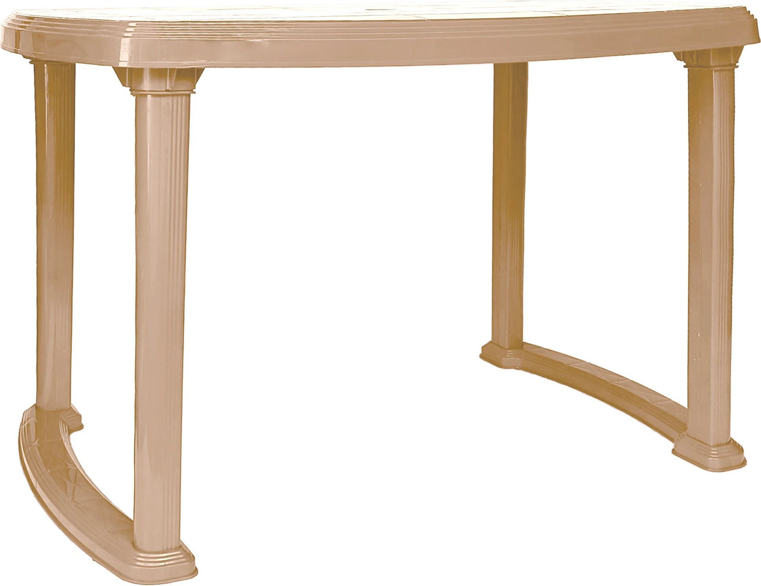 Image of suhana group Metal 4 Seater Dining Table (Finish Color - silver, Pre-assembled)