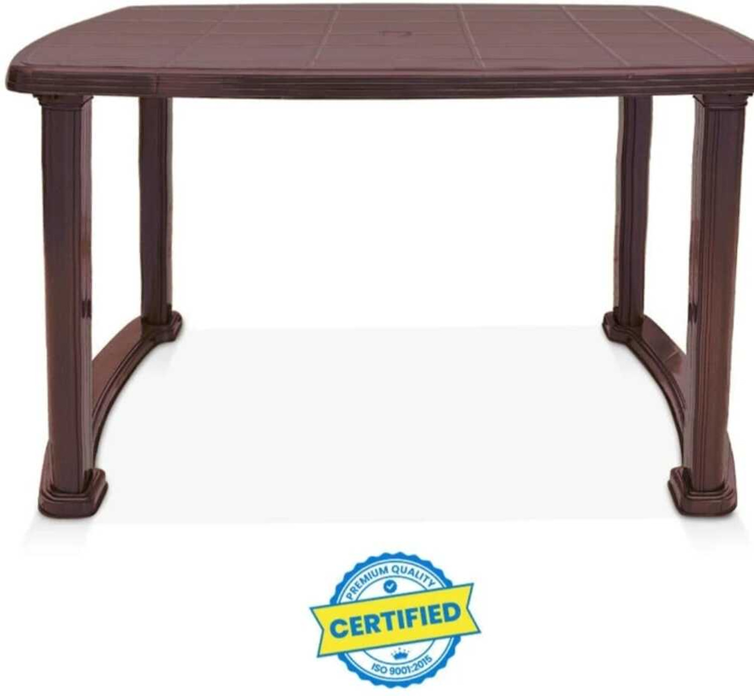 Image of suhana group Metal 4 Seater Dining Table (Finish Color - silver, Pre-assembled)