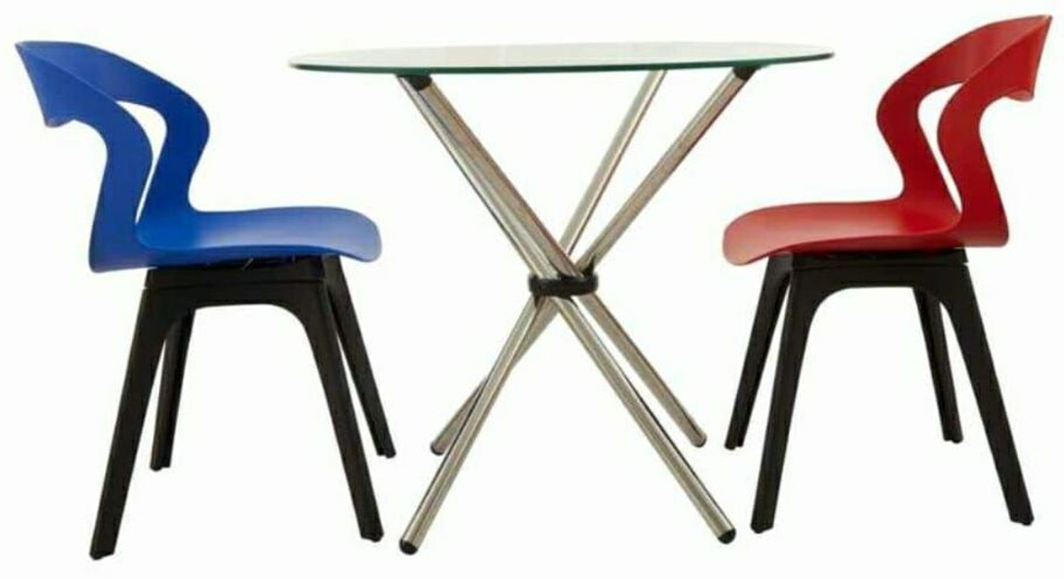 Image of suhana group Metal 4 Seater Dining Table (Finish Color - silver, Pre-assembled)