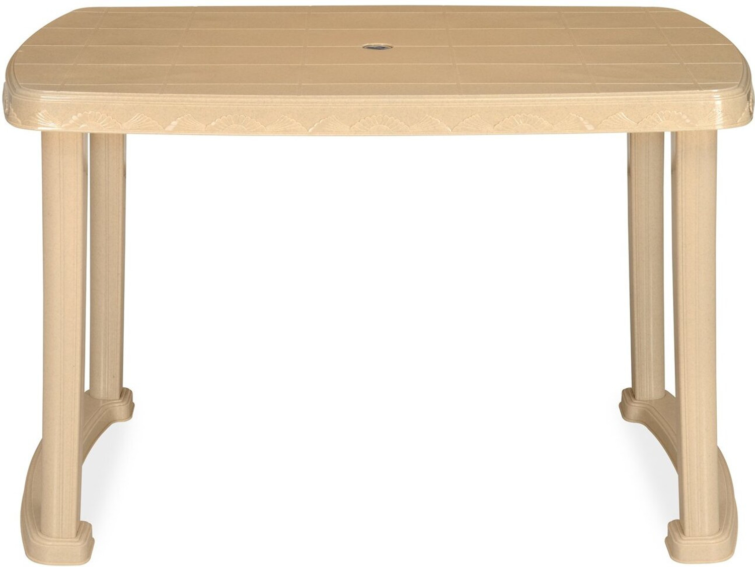 Image of suhana group Metal 4 Seater Dining Table (Finish Color - silver, Pre-assembled)