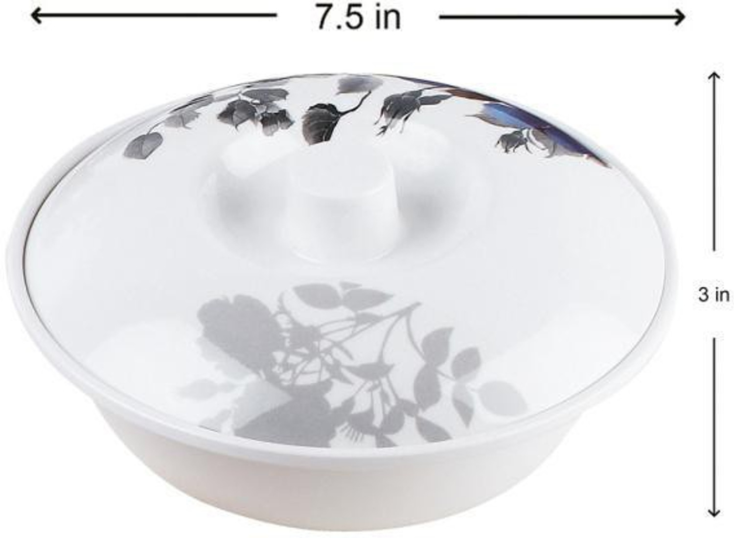 Image of New latest Pack of 23 Melamin Wood and Kemp Daisy Dinner Set (Blue, Microwave Safe)