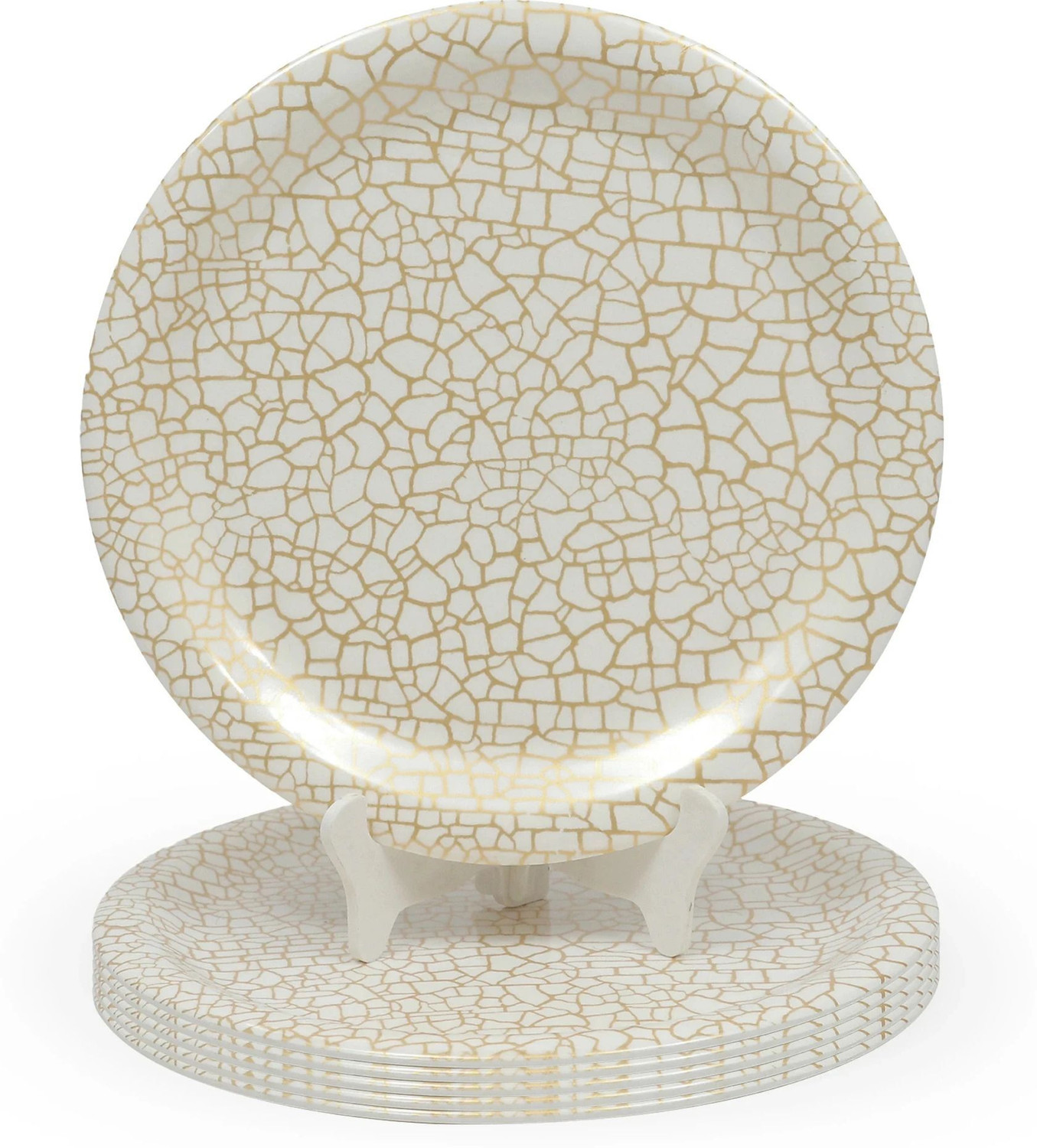 Image of New latest Pack of 23 Melamin Wood and Kemp Daisy Dinner Set (Blue, Microwave Safe)