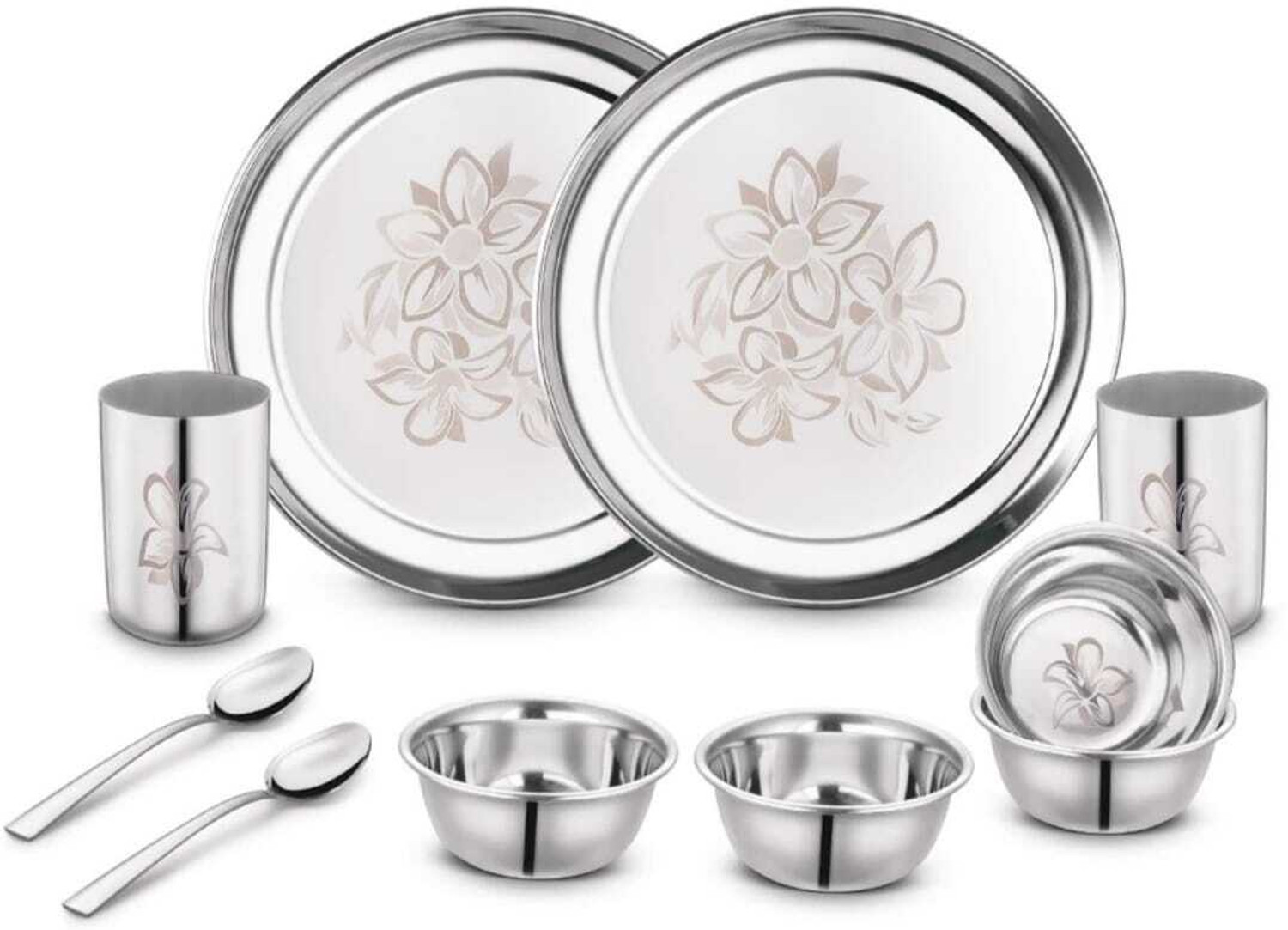 Image of SHELFINDIA 12 Plate Stand for Kitchen | Stainless Steel Dish Drying Rack | PACK OF 1 Dinner Plate